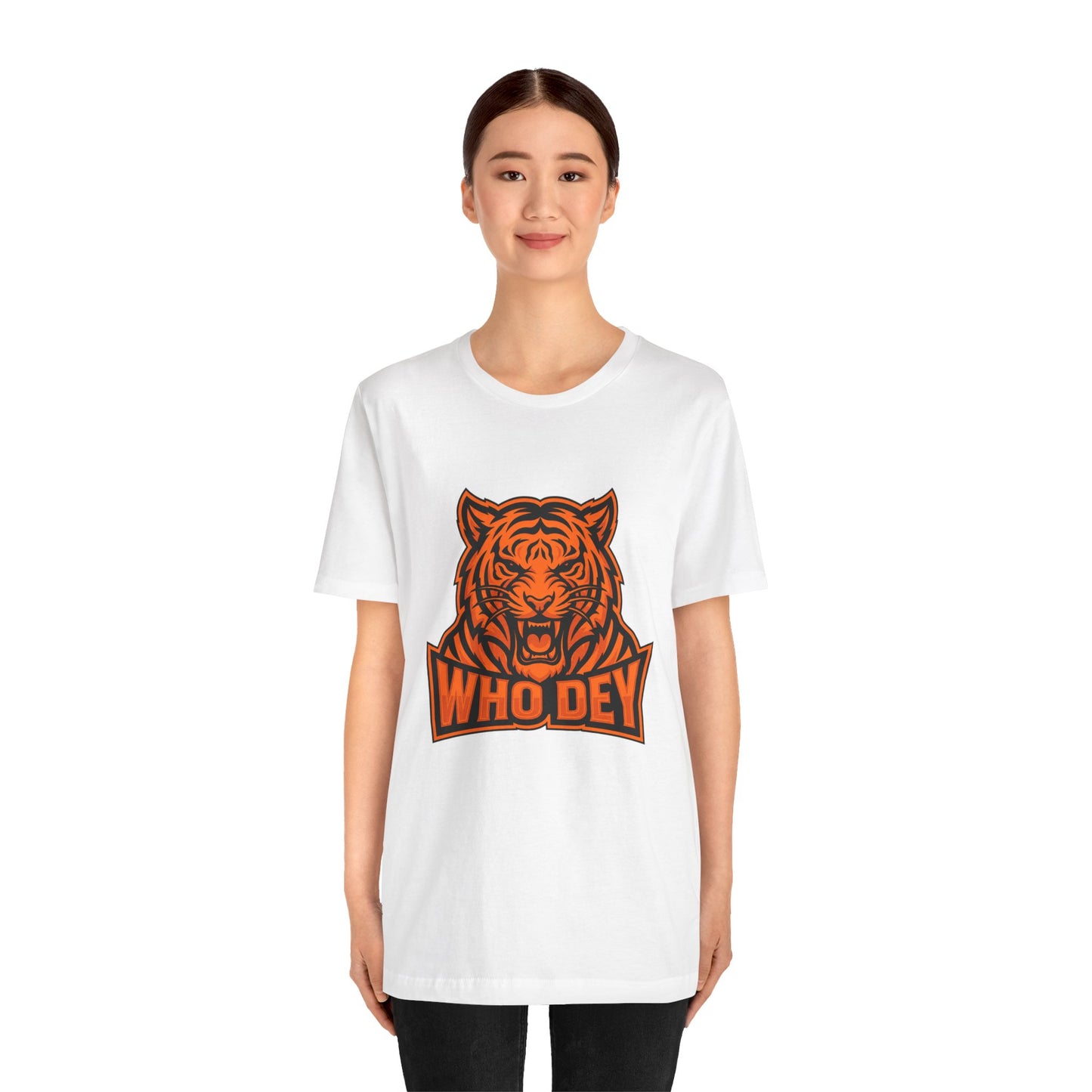 Orange/Black/White Who Dey Tiger Graphic Tee