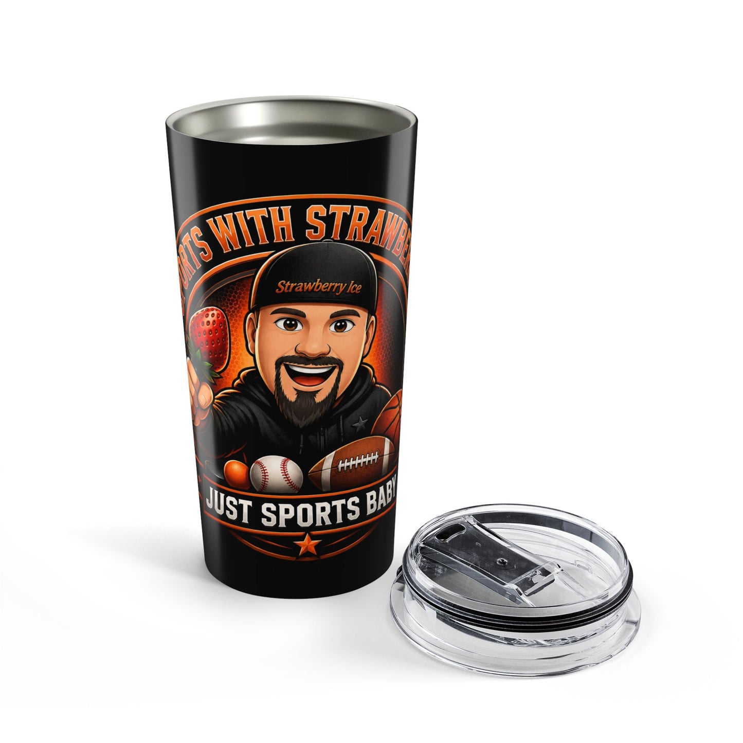 Sports with Strawberry Ice 20oz Sports Fan Tumbler