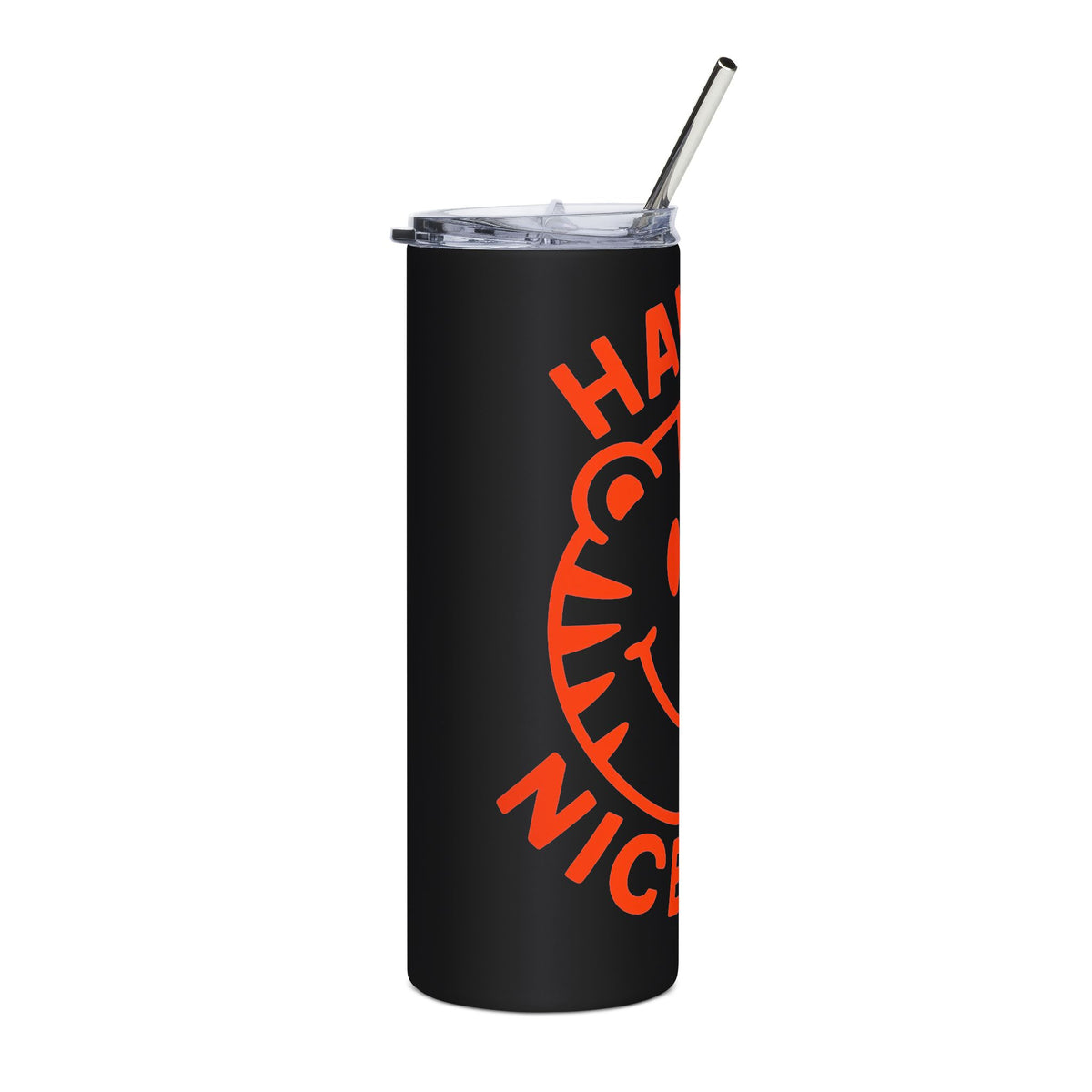 20oz Tumbler — 'Have A Nice Day' Neon Smile Stainless Steel Travel Cup