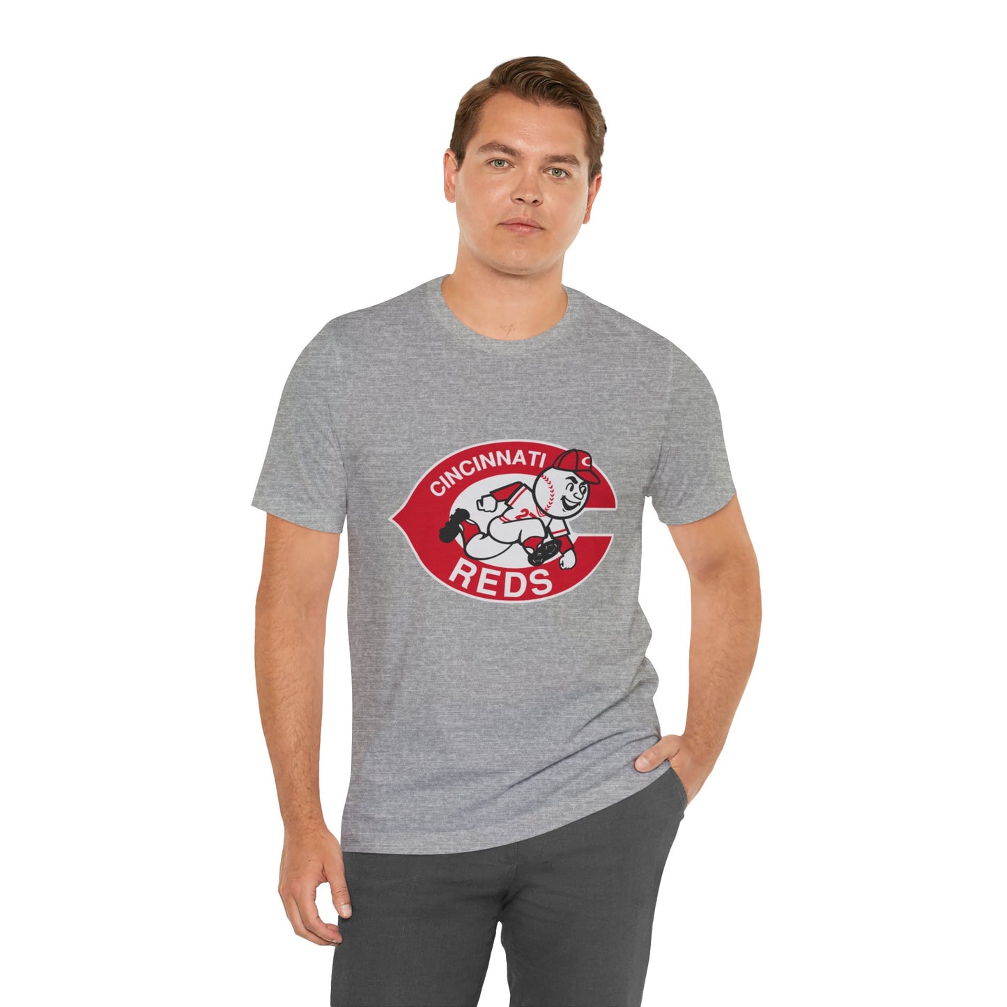 Cincinnati Reds Logo Baseball T‑Shirt — Retro Mr. Redlegs Fan Tee