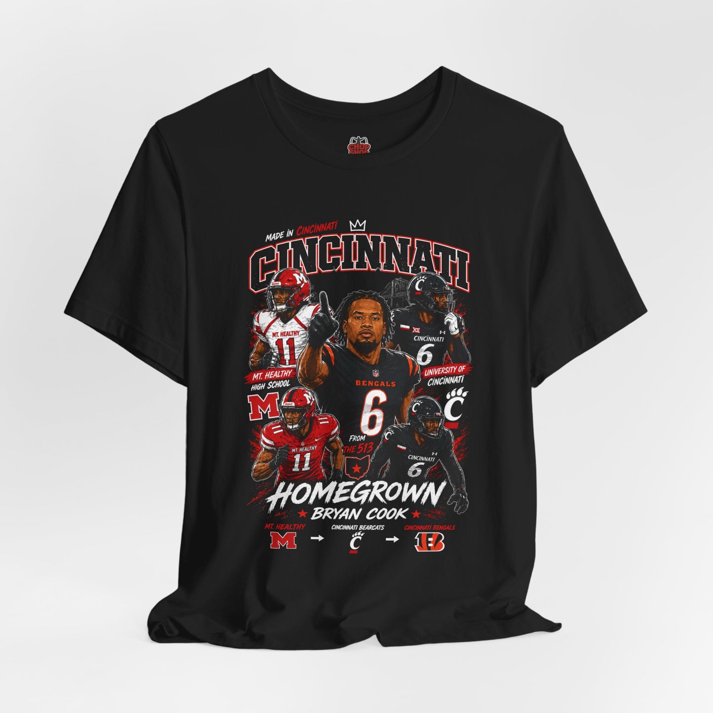 Cincinnati Homegrown Bryan Cook Tee — Football Fan Shirt