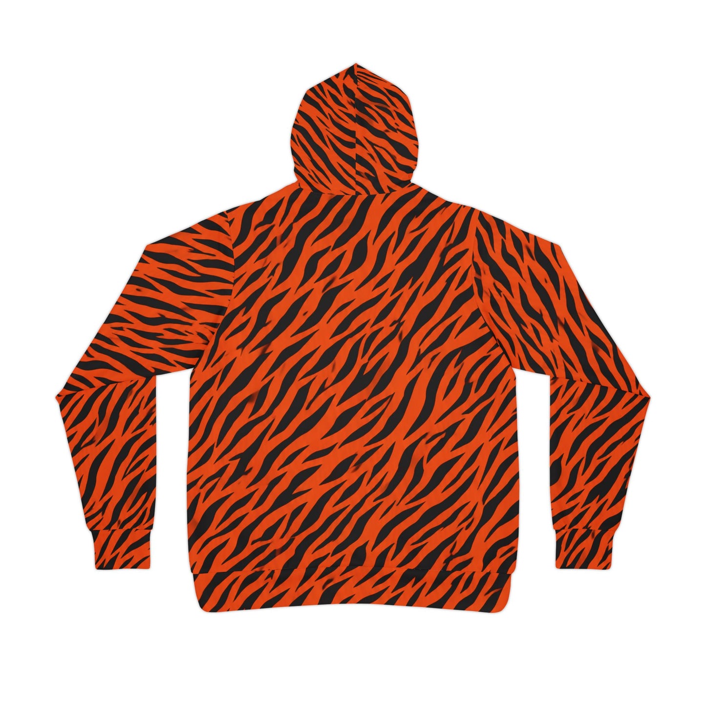 Bengal Mania Athletic Hoodie — Orange Tiger Stripe All-Over Print