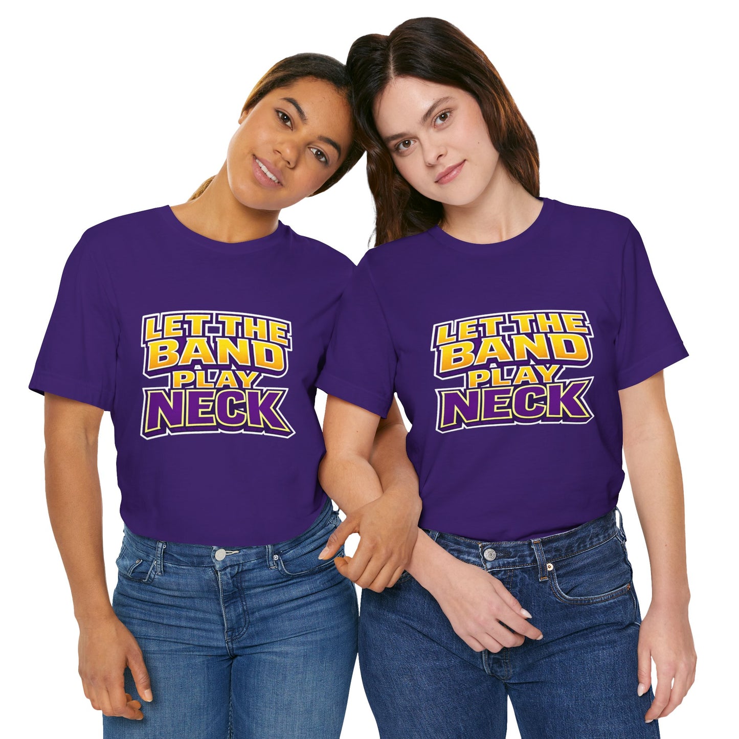 Let The Band Play Neck T-Shirt – Retro Sports Band Tee