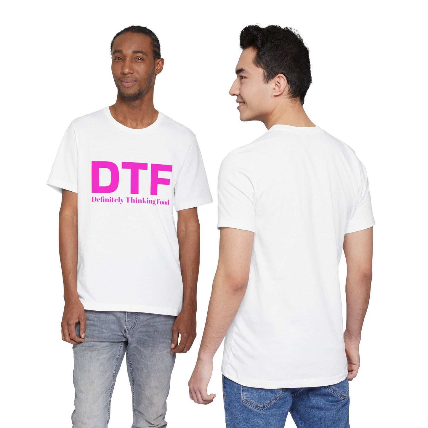 DTF 'Definitely Thinking Food' Tee — Funny Foodie Graphic T-Shirt