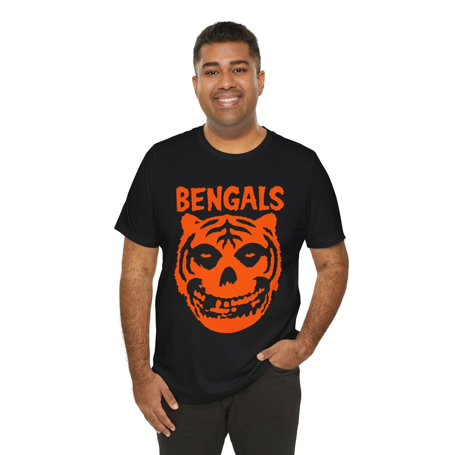 Bengals Skull Tiger Tee — Vintage Orange Football Fan Shirt