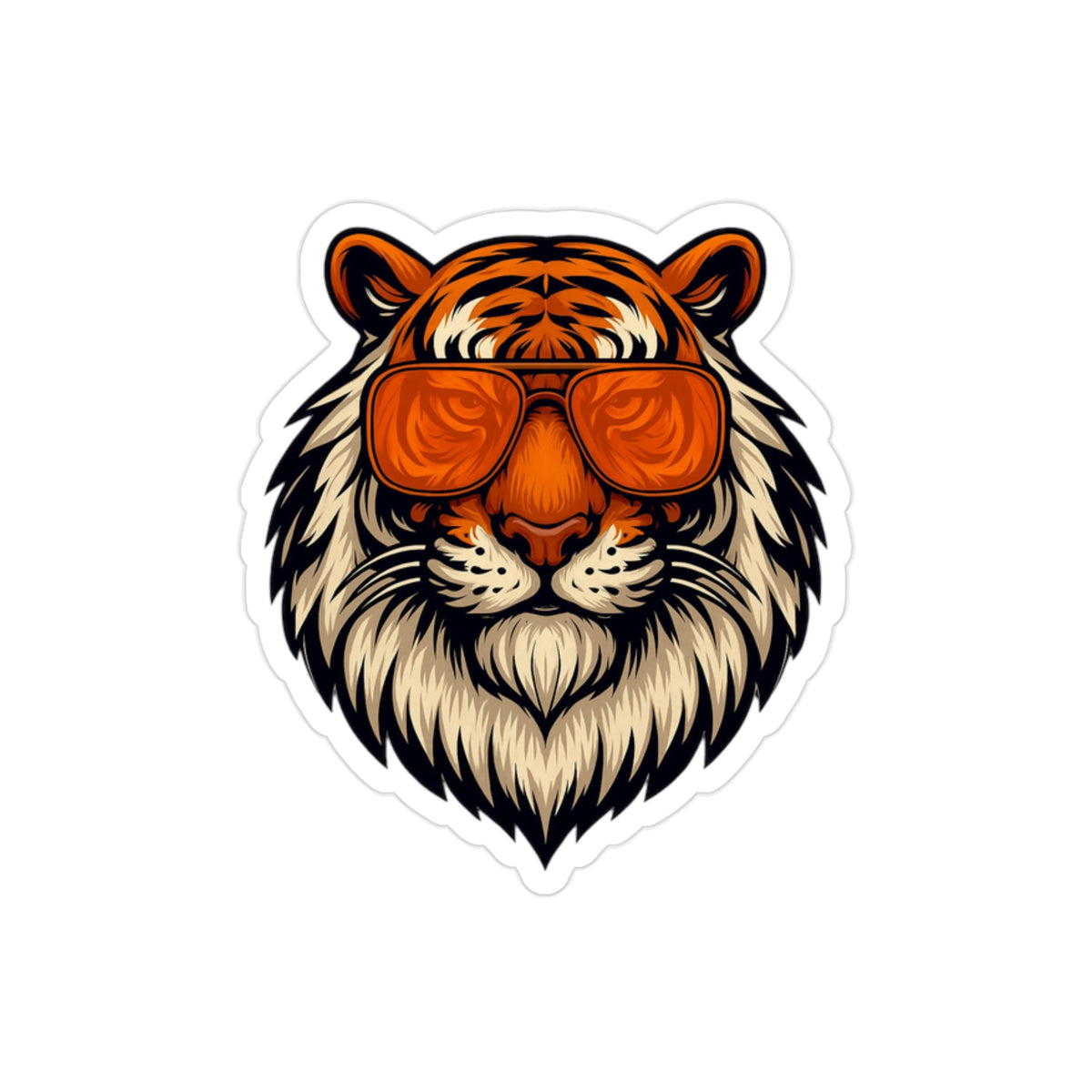 Orange tinted Transparent Outdoor WhoDey Stickers, Die-Cut, 1pcs