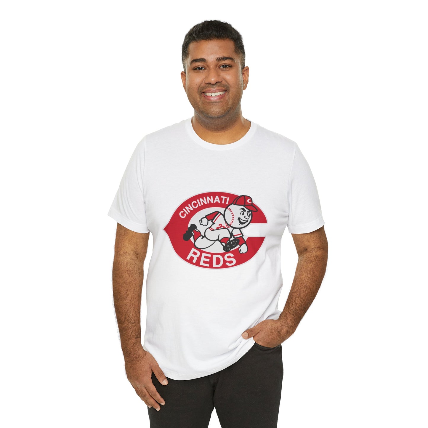 Cincinnati Reds Logo Baseball T‑Shirt — Retro Mr. Redlegs Fan Tee