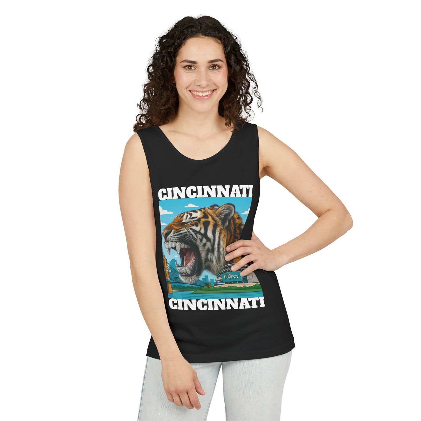 Roaring Tiger Grills Tank Top — Vintage-Look Wildlife Graphic Tank