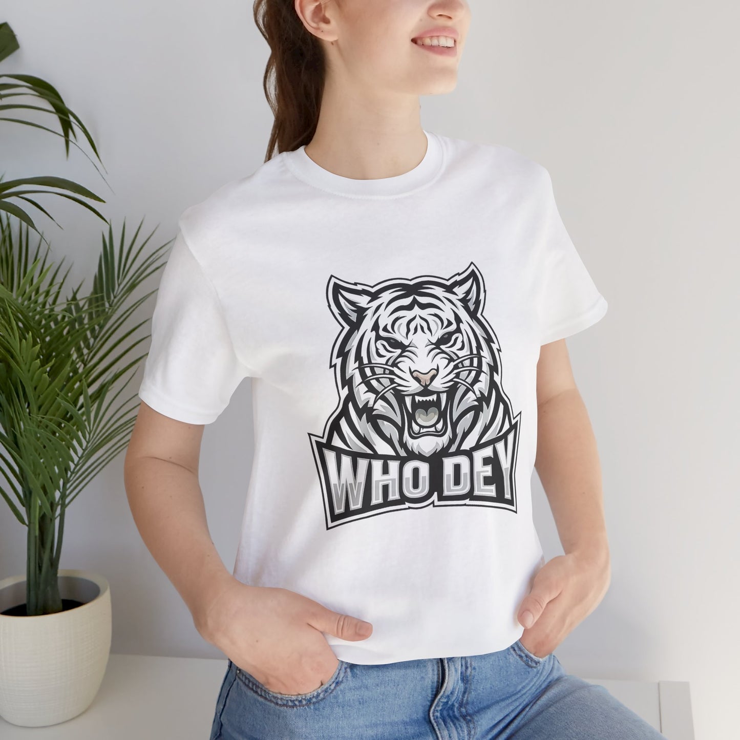 Tiger 'Who Dey' Graphic Tee — Bold Mascot Shirt for Fans