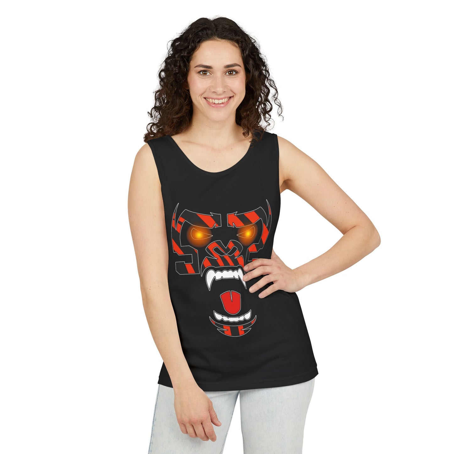Fierce Gorilla Graphic Tank Top, Unisex Summer Shamar Shirt, Casual Wear, Workout Apparel, Gift for Comic Fans, Halloween Costume