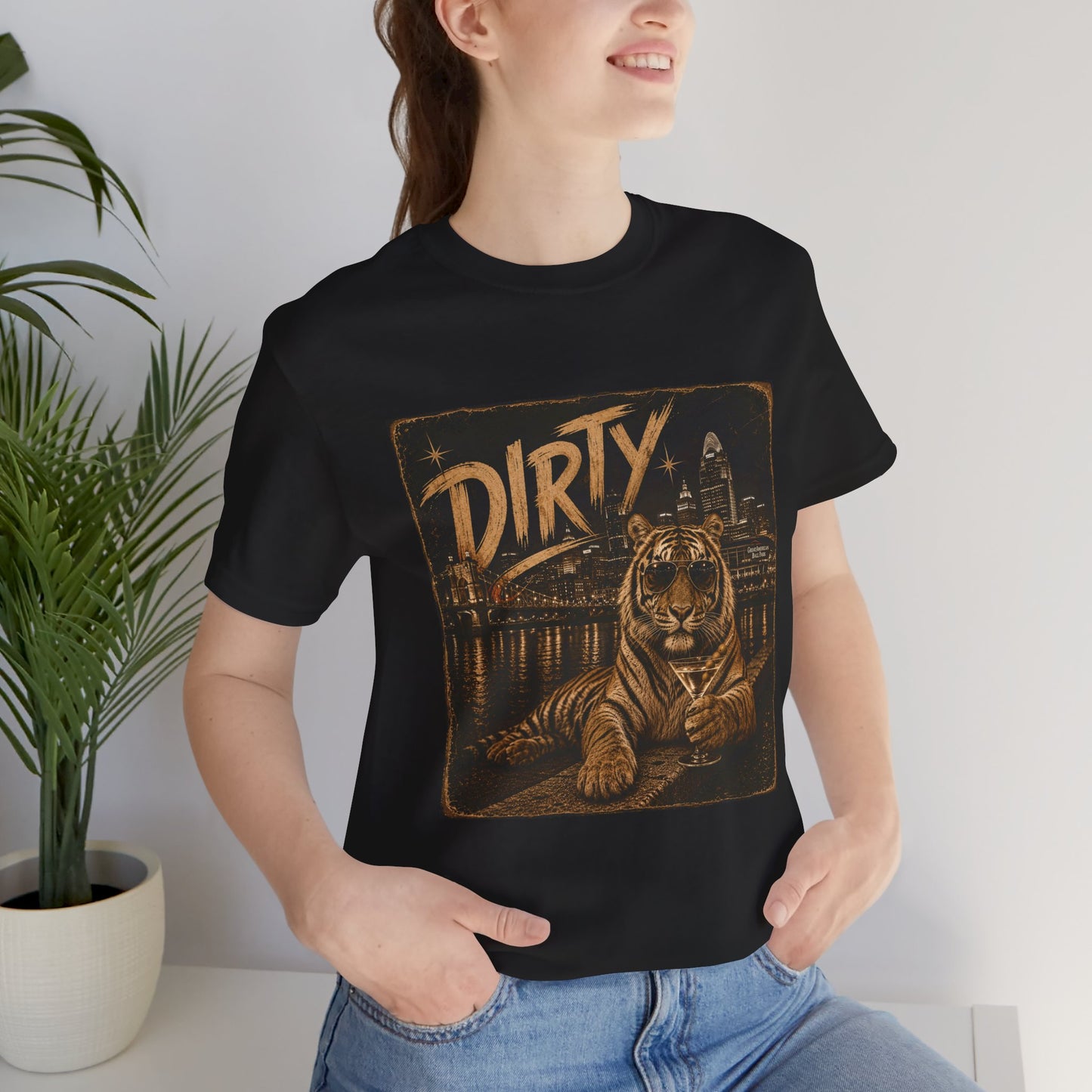 Tiger City Tee — "DIRTY" Vintage Urban Tiger Graphic T-Shirt
