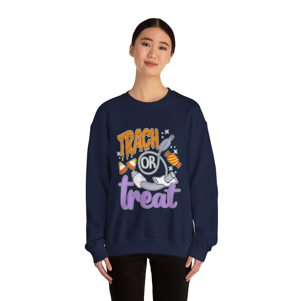 🎃 TRACH OR TREAT CREWNECK SWEATSHIRT 🫁🍬