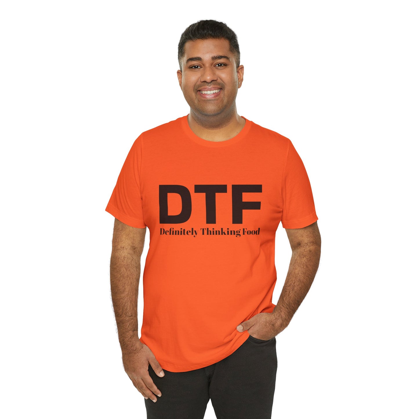 DTF 'Definitely Thinking Food' Tee — Funny Foodie Graphic T-Shirt