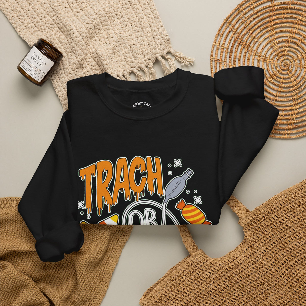 🎃 TRACH OR TREAT CREWNECK SWEATSHIRT 🫁🍬