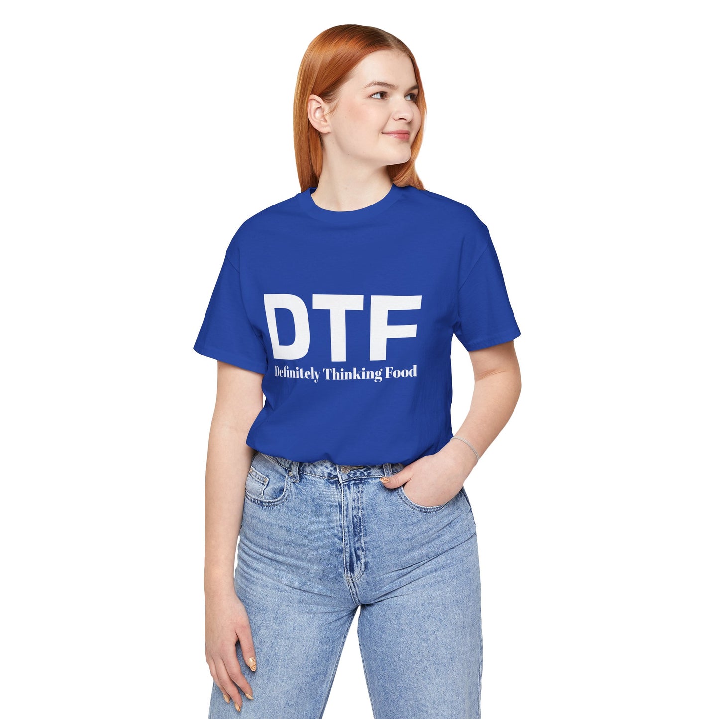 DTF 'Definitely Thinking Food' Tee — Funny Foodie Graphic T-Shirt