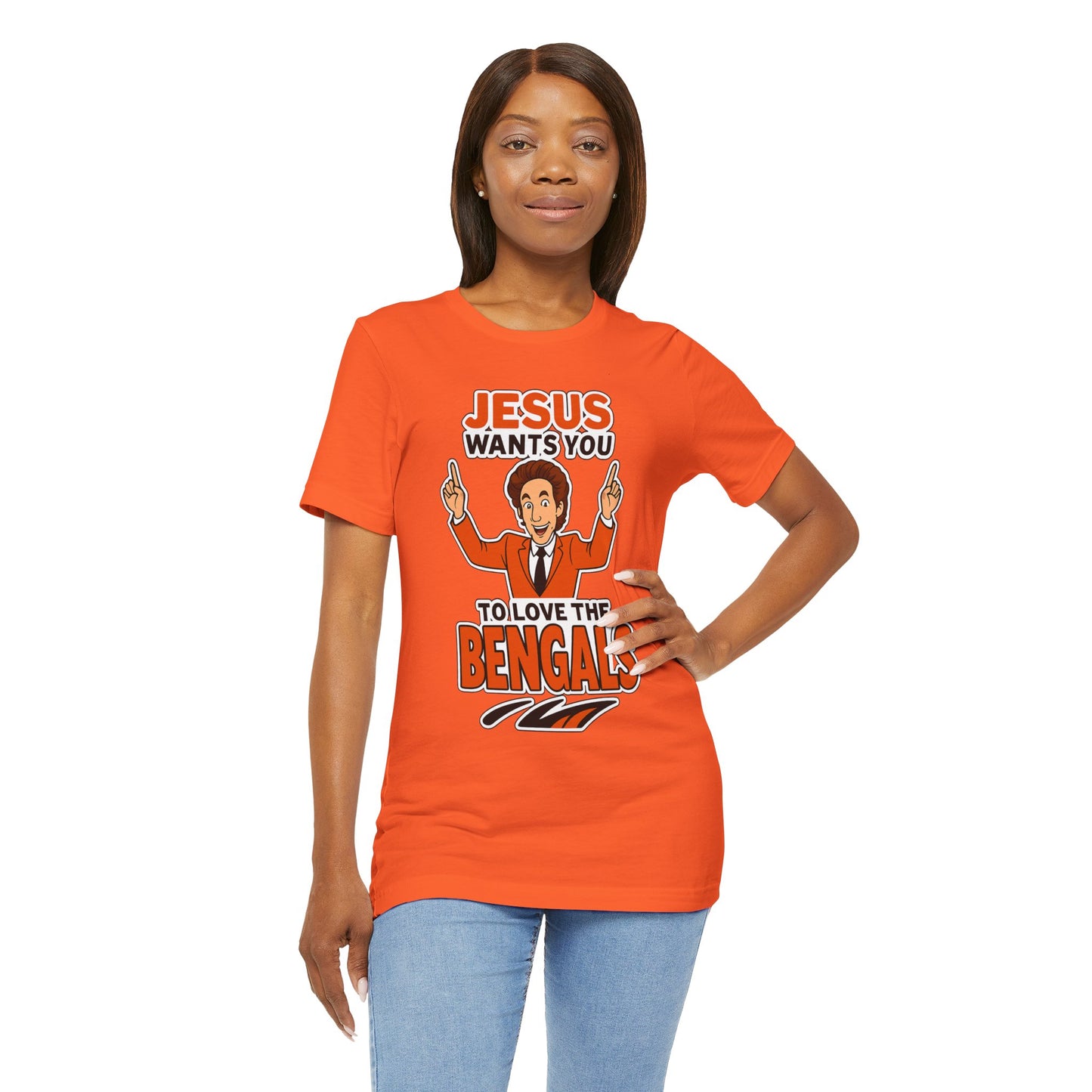 Jesus Wants You to Love the Bengals Tee, Funny T-Shirt for Sports Fans, Unisex Graphic Tee, Perfect Gift for Game Day, Family [...]