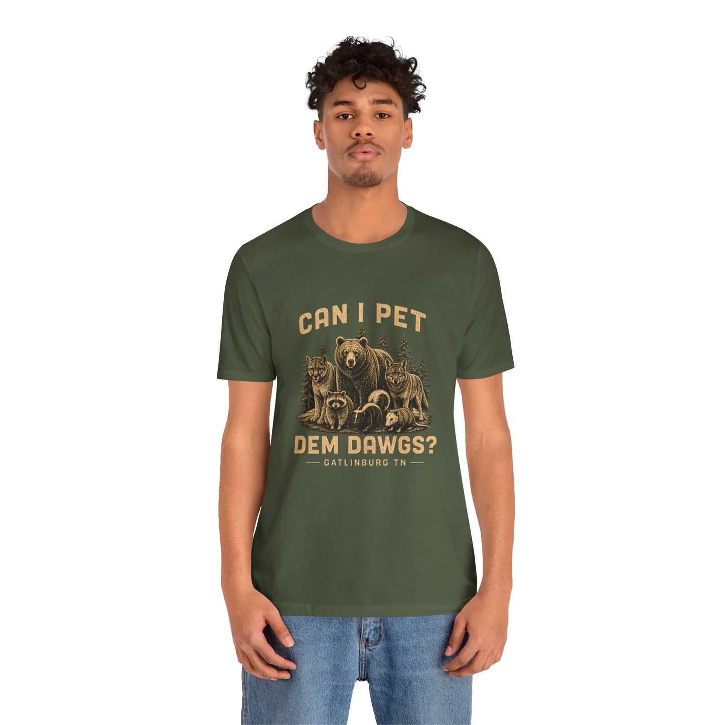 Can I Pet Dem Dawgs? Gatlinburg TN Vintage Wildlife Tee