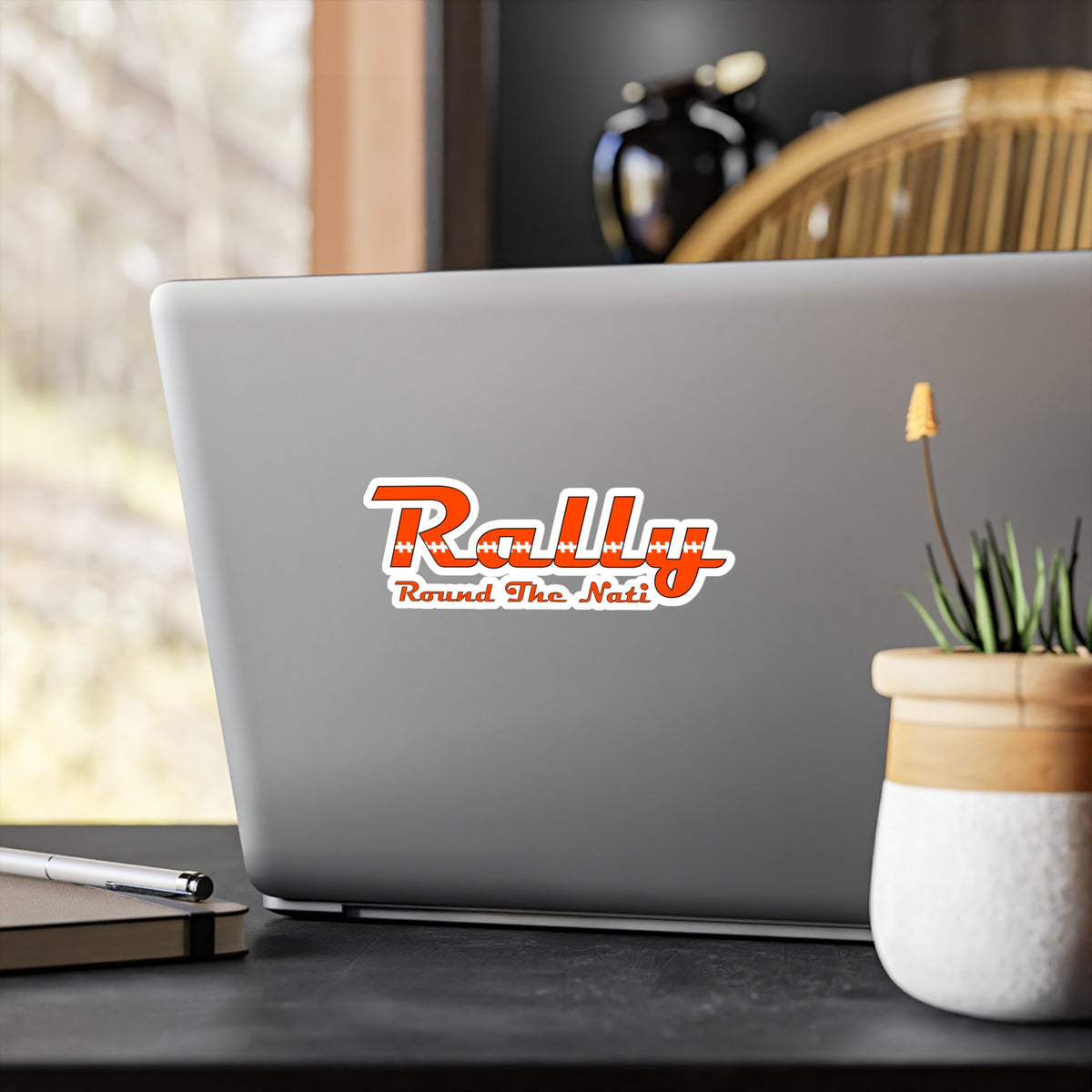 Rally Round The Nati Vinyl Kiss-Cut Stickers, Laptop Decals, Car Stickers, Bumper Stickers, Cincinnati Fan Gear