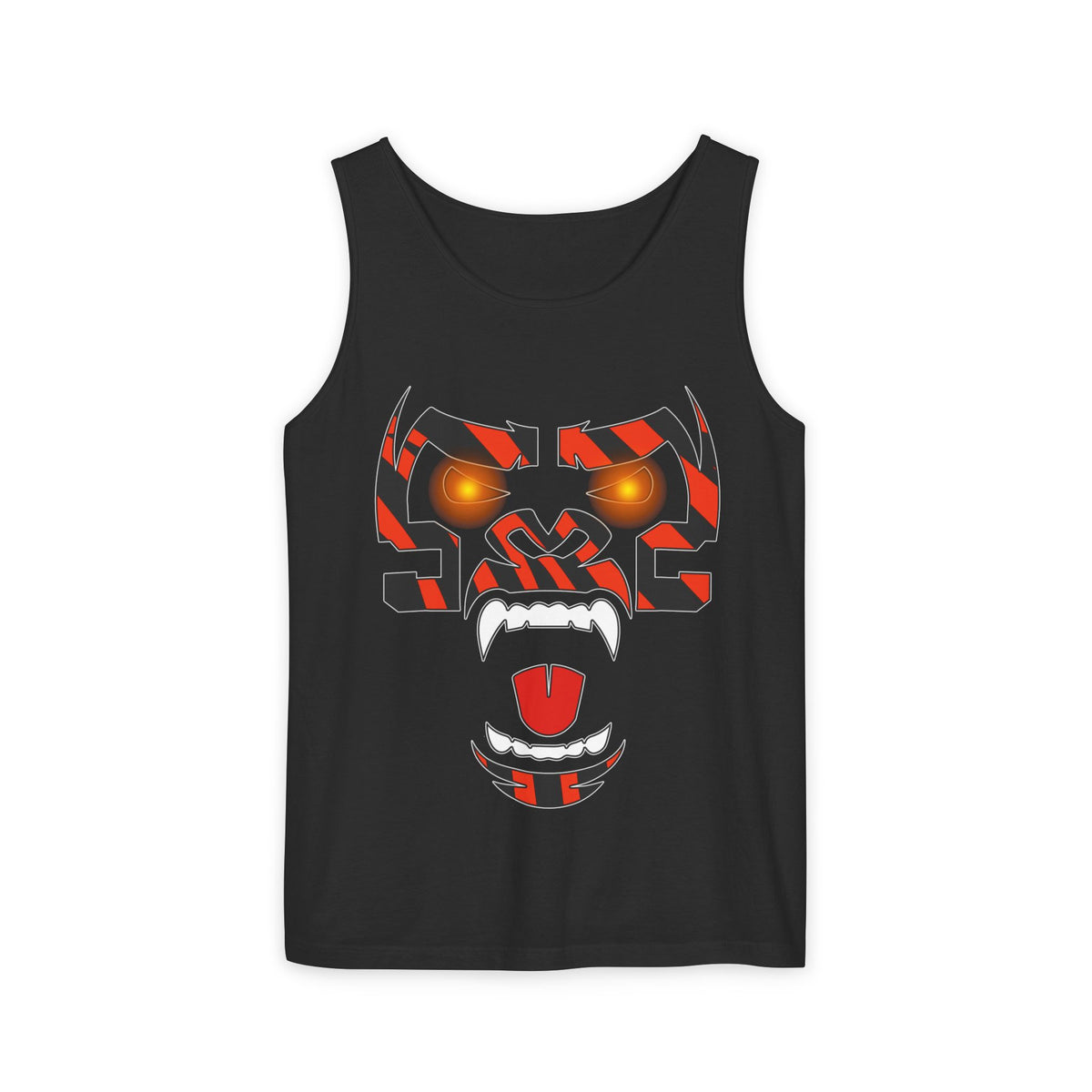 Fierce Gorilla Graphic Tank Top, Unisex Summer Shamar Shirt, Casual Wear, Workout Apparel, Gift for Comic Fans, Halloween Costume