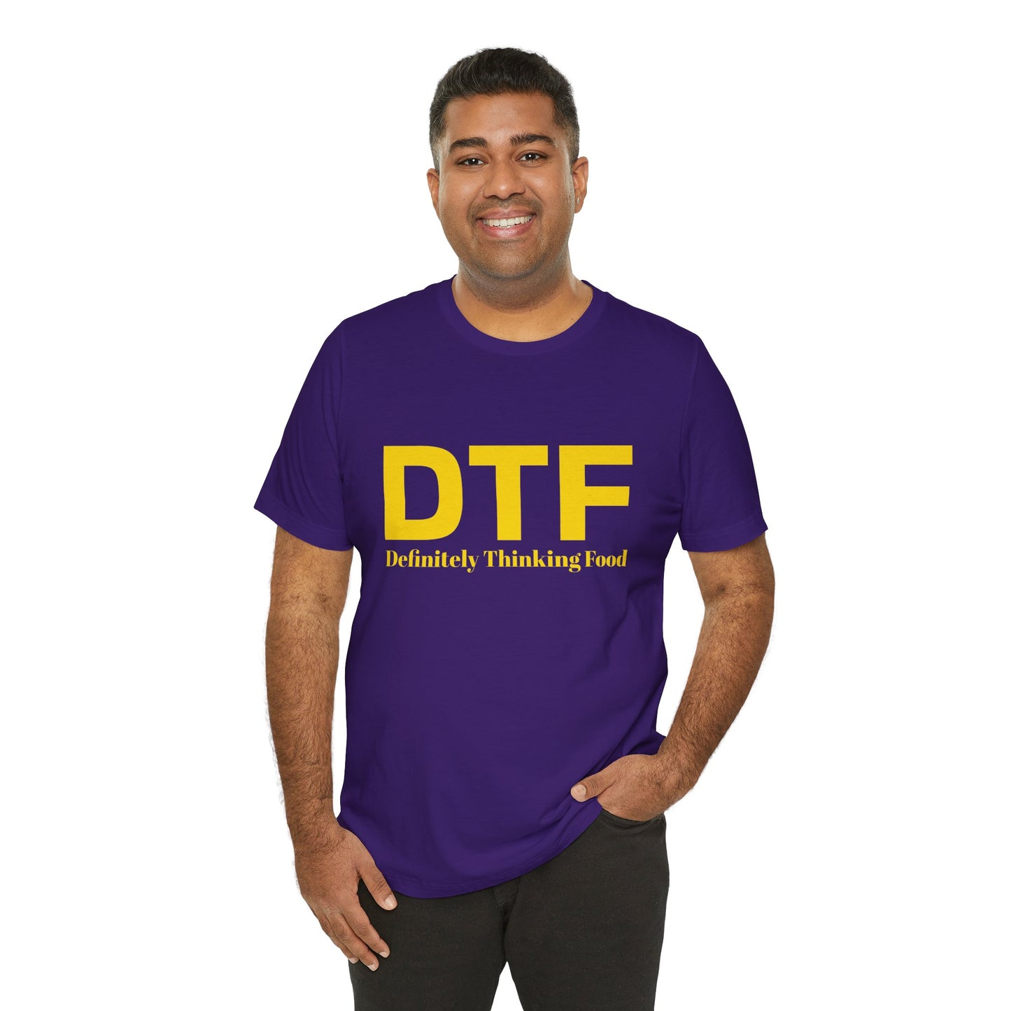 DTF 'Definitely Thinking Food' Tee — Funny Foodie Graphic T-Shirt