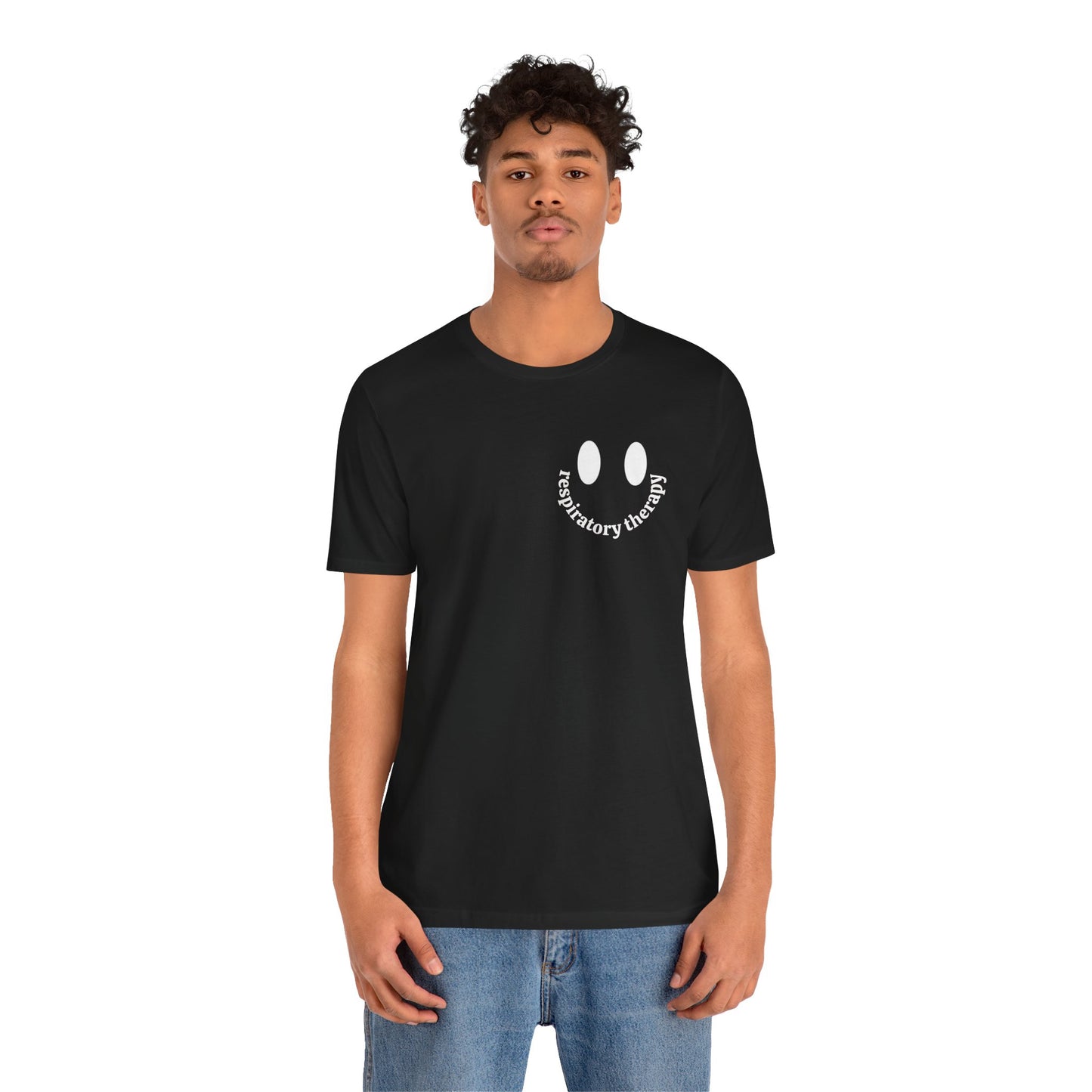 Respiratory Therapy Smiley T‑Shirt — Respiratory Therapist Gift