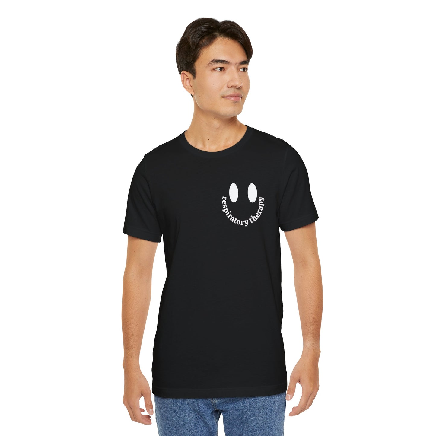 Respiratory Therapy Smiley T‑Shirt — Respiratory Therapist Gift