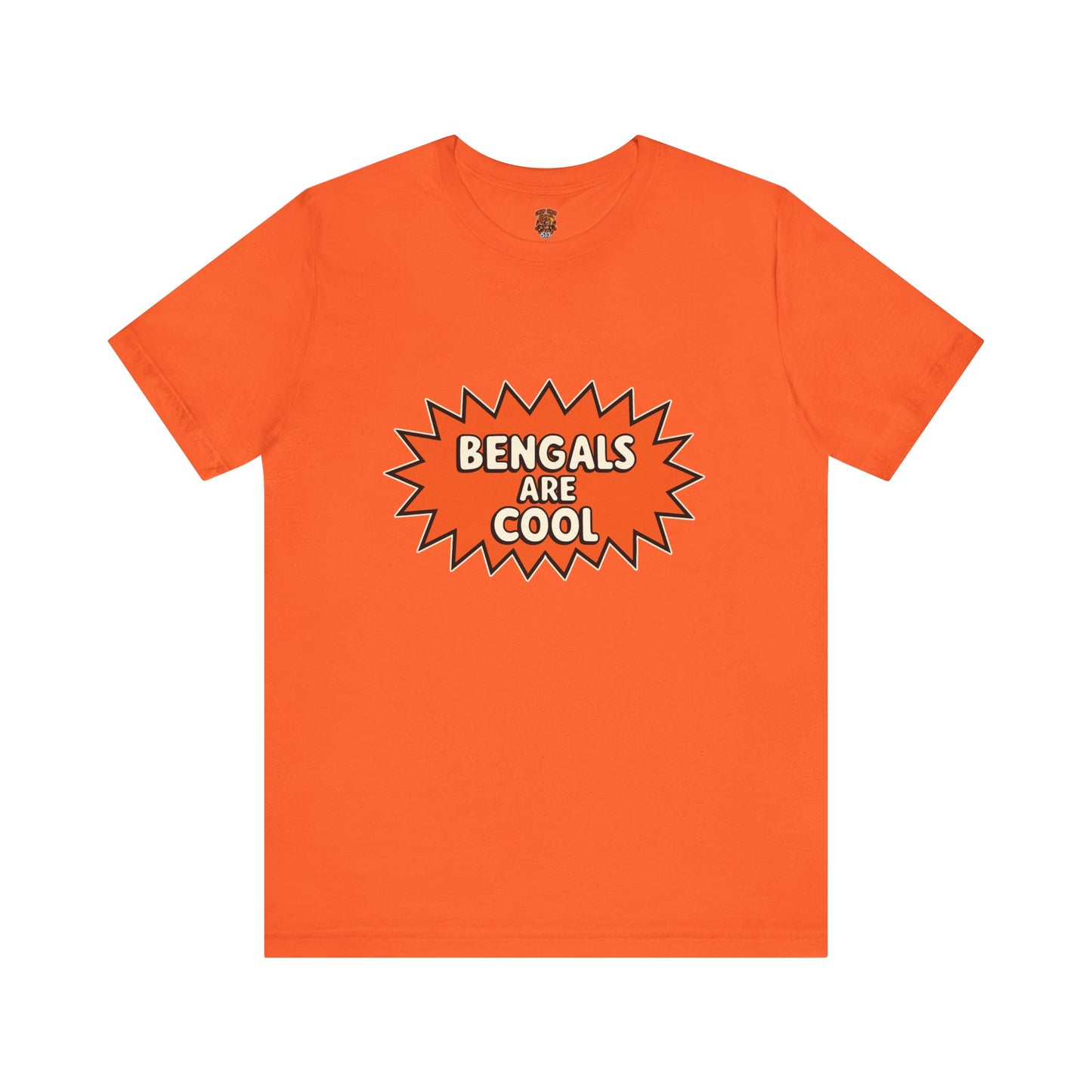 Bengals Are Cool T-Shirt, Vibrant Orange Tee, Casual Sports Shirt, Gift for Bengals Fans, Unisex Short Sleeve Top
