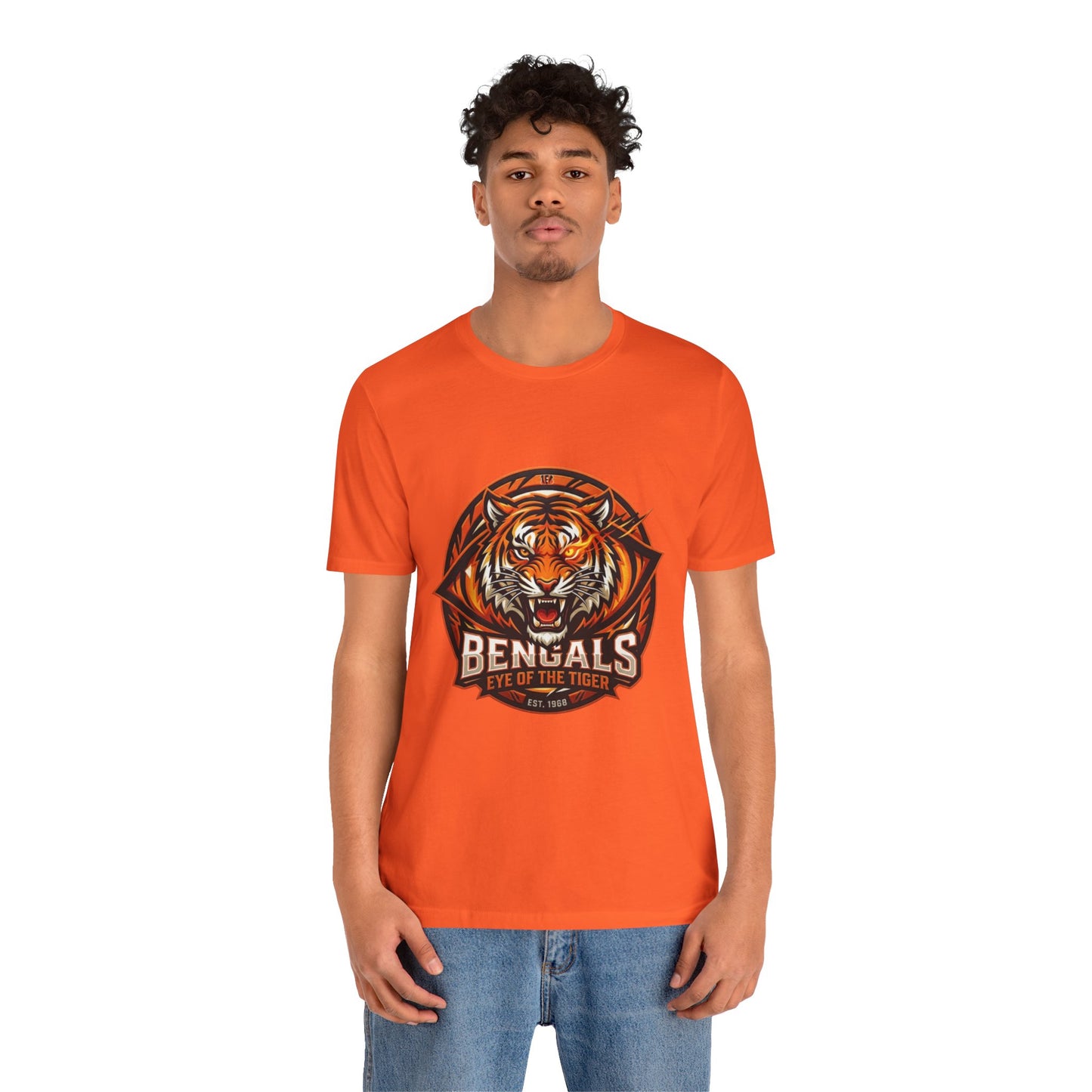 Bengals 'Eye of the Tiger' Graphic Tee – Bold Orange Fan Shirt