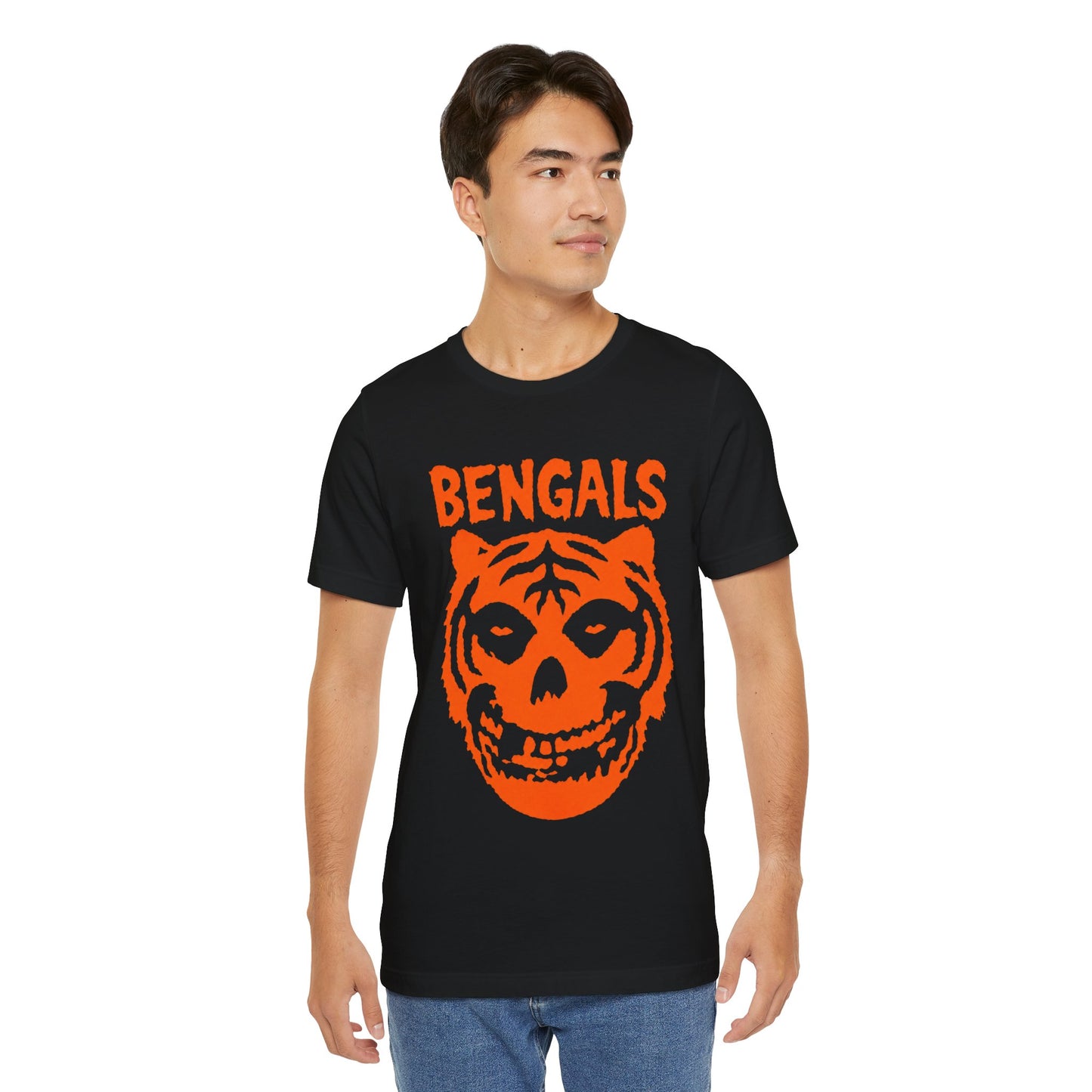 Bengals Skull Tiger Tee — Vintage Orange Football Fan Shirt