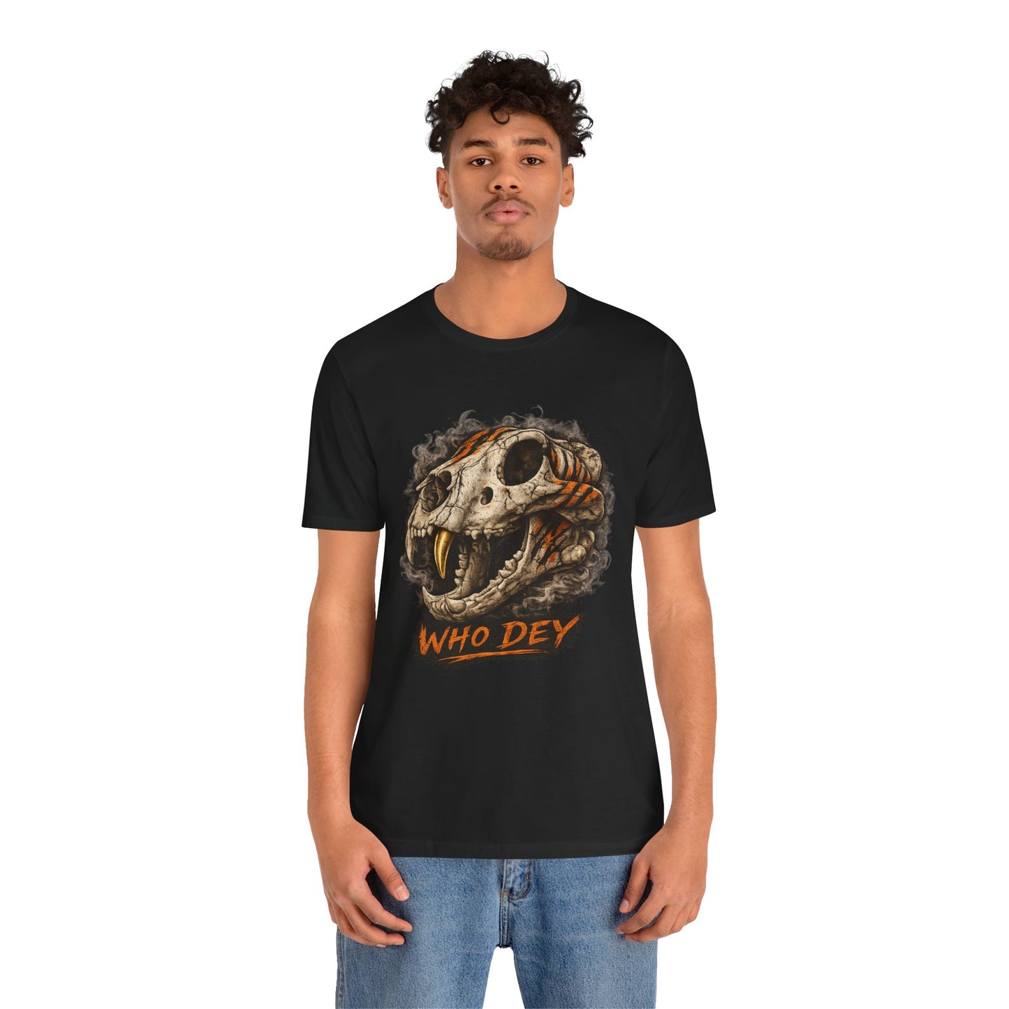 Skull Tiger 'WHO DEY' Tee — Bengals Fan Graphic T-Shirt