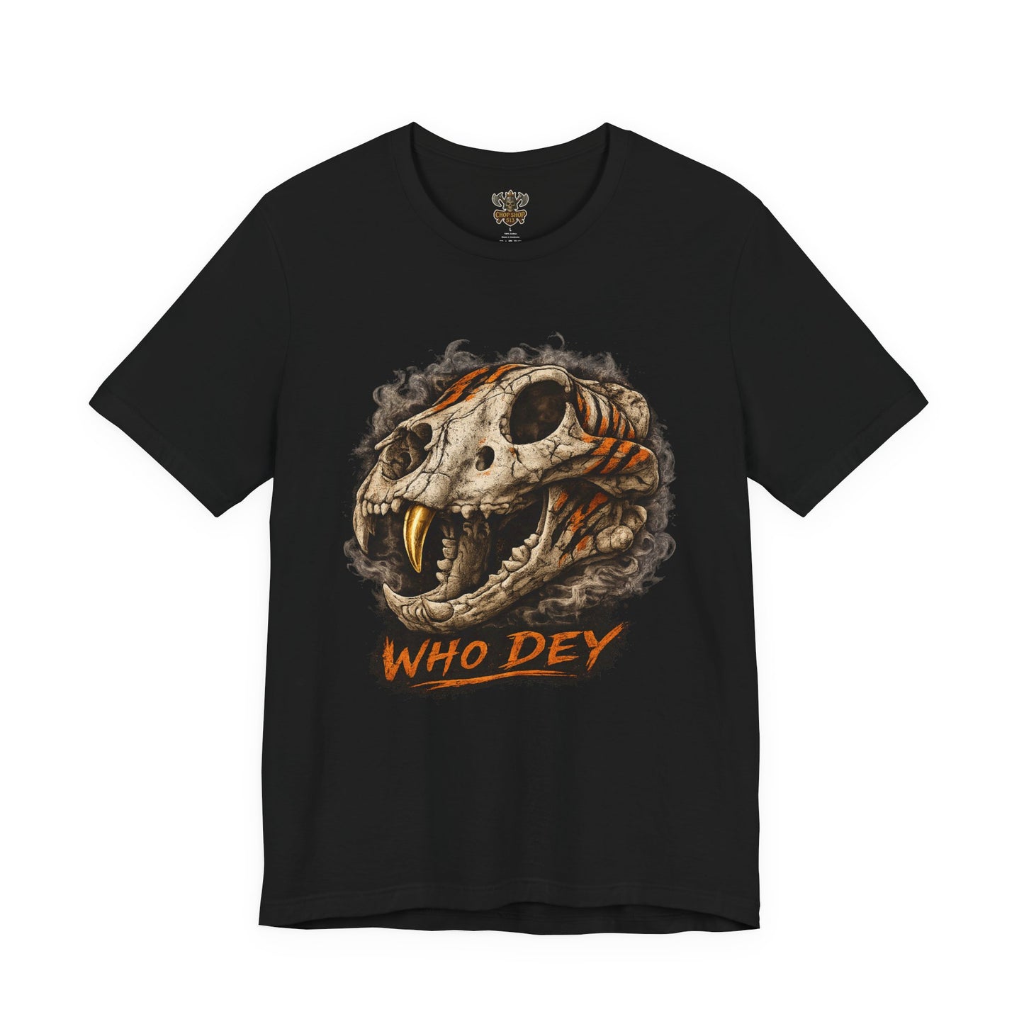 Skull Tiger 'WHO DEY' Tee — Bengals Fan Graphic T-Shirt
