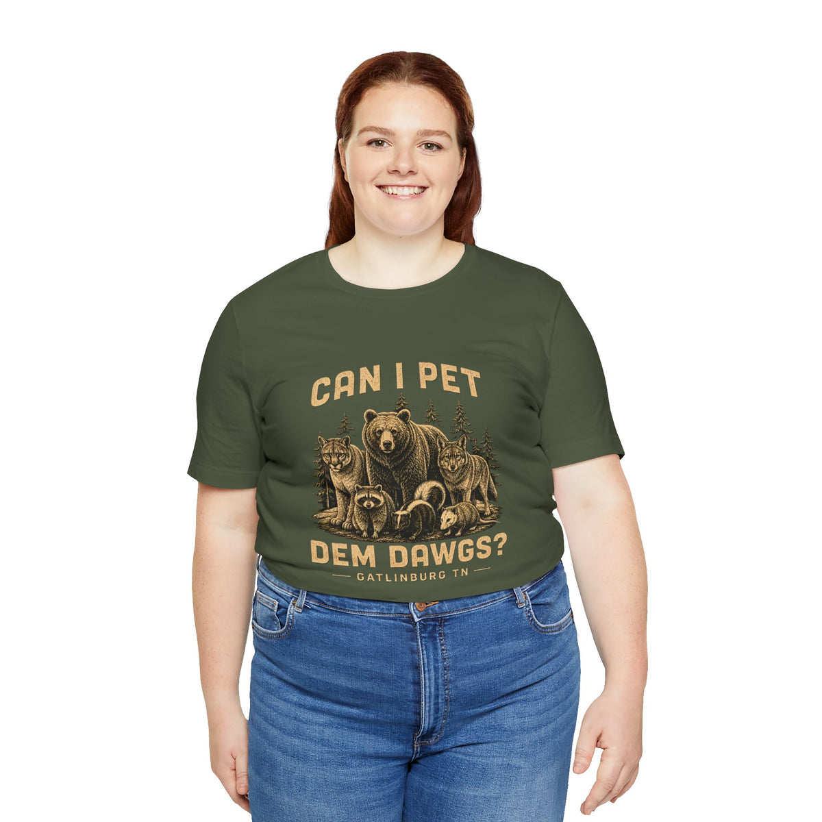 Can I Pet Dem Dawgs? T-Shirt – Gatlinburg Smoky Mountains Tee