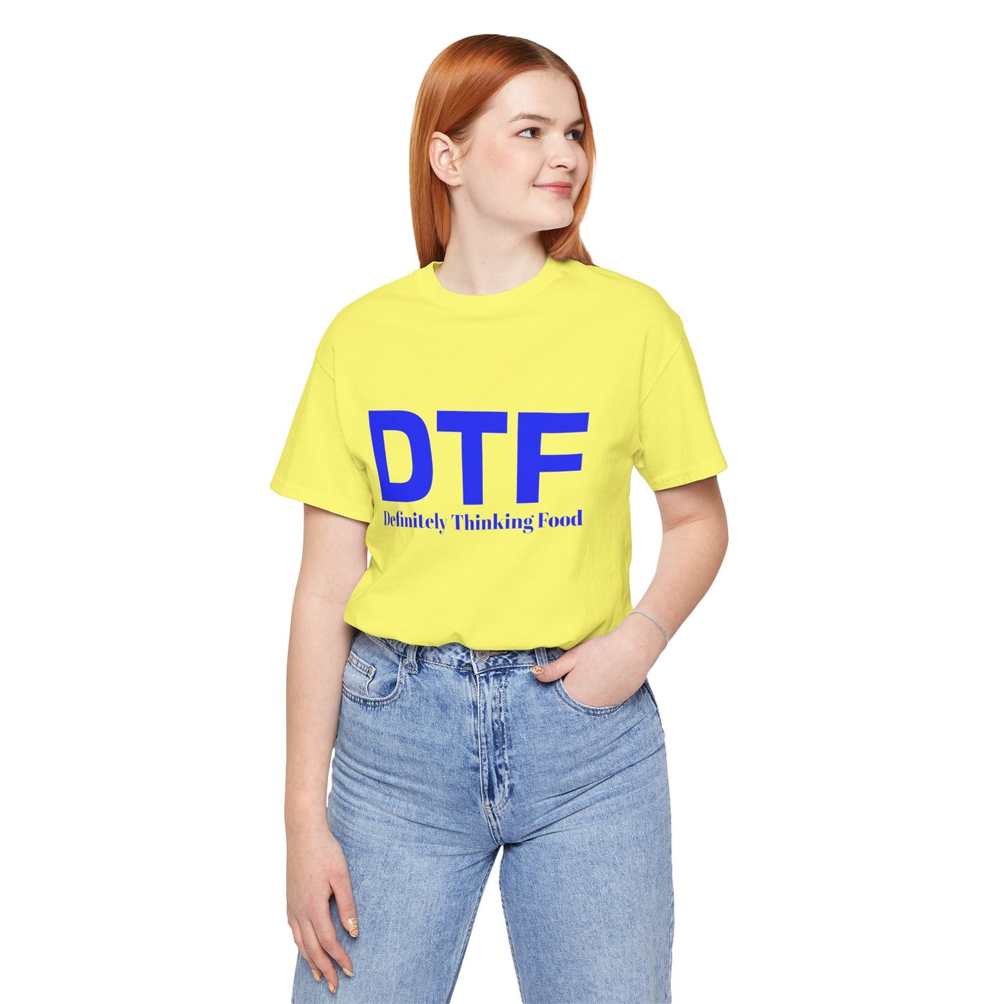 DTF 'Definitely Thinking Food' Tee — Funny Foodie Graphic T-Shirt