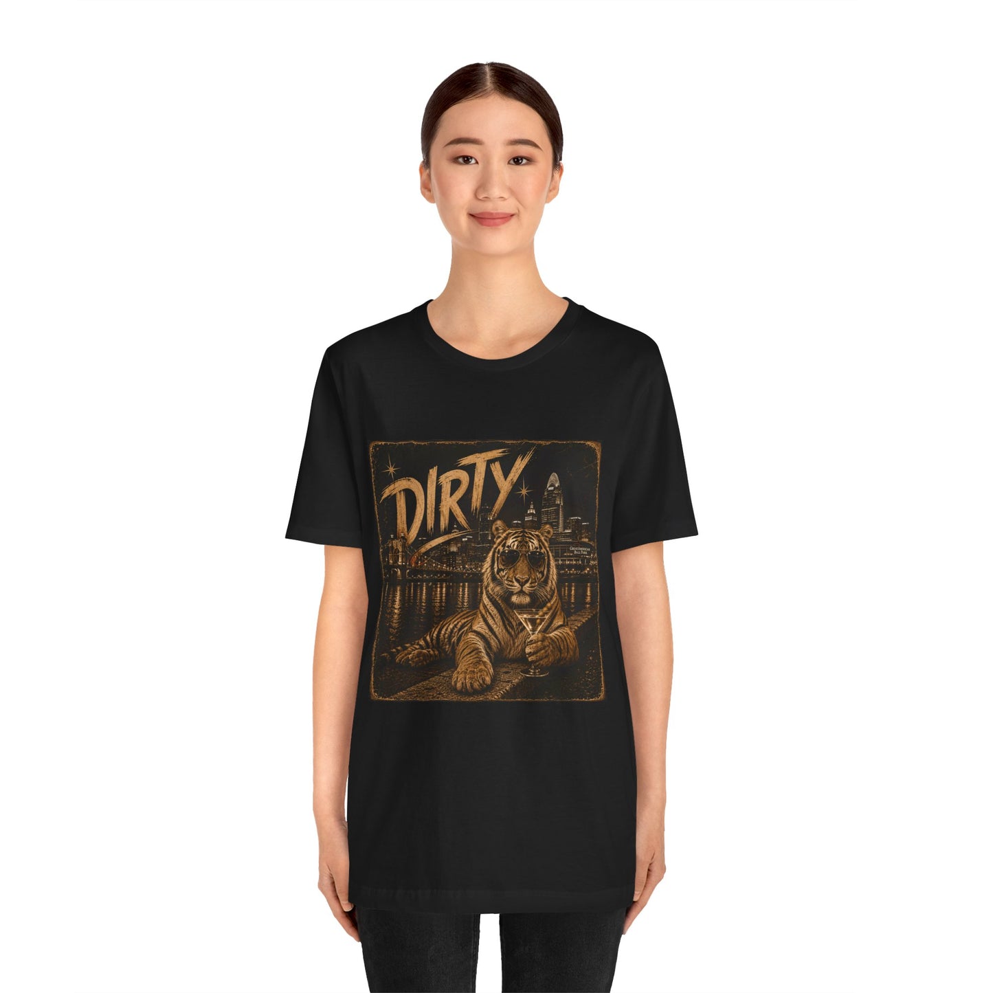Tiger City Tee — "DIRTY" Vintage Urban Tiger Graphic T-Shirt