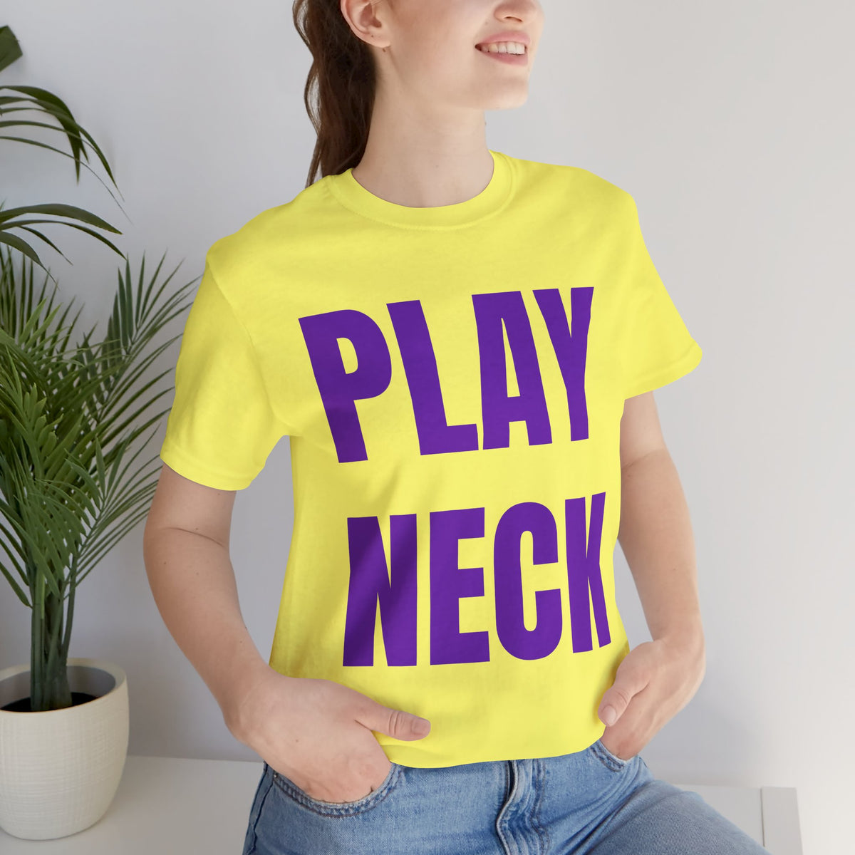 🐯 PLAY NECK Graphic Tee 🎺💜💛