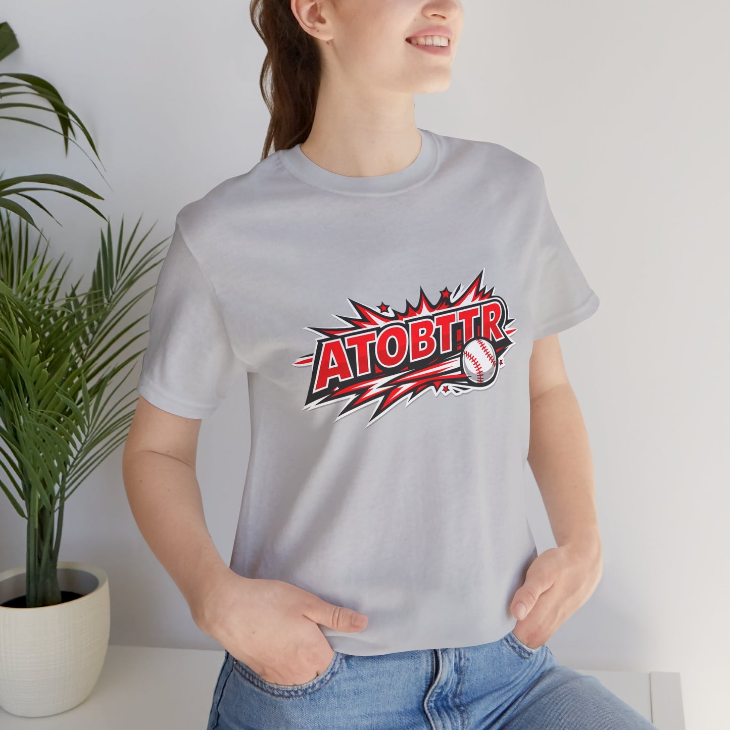 ATOBTTR Baseball Graphic Tee – Retro Explosive Sports Shirt