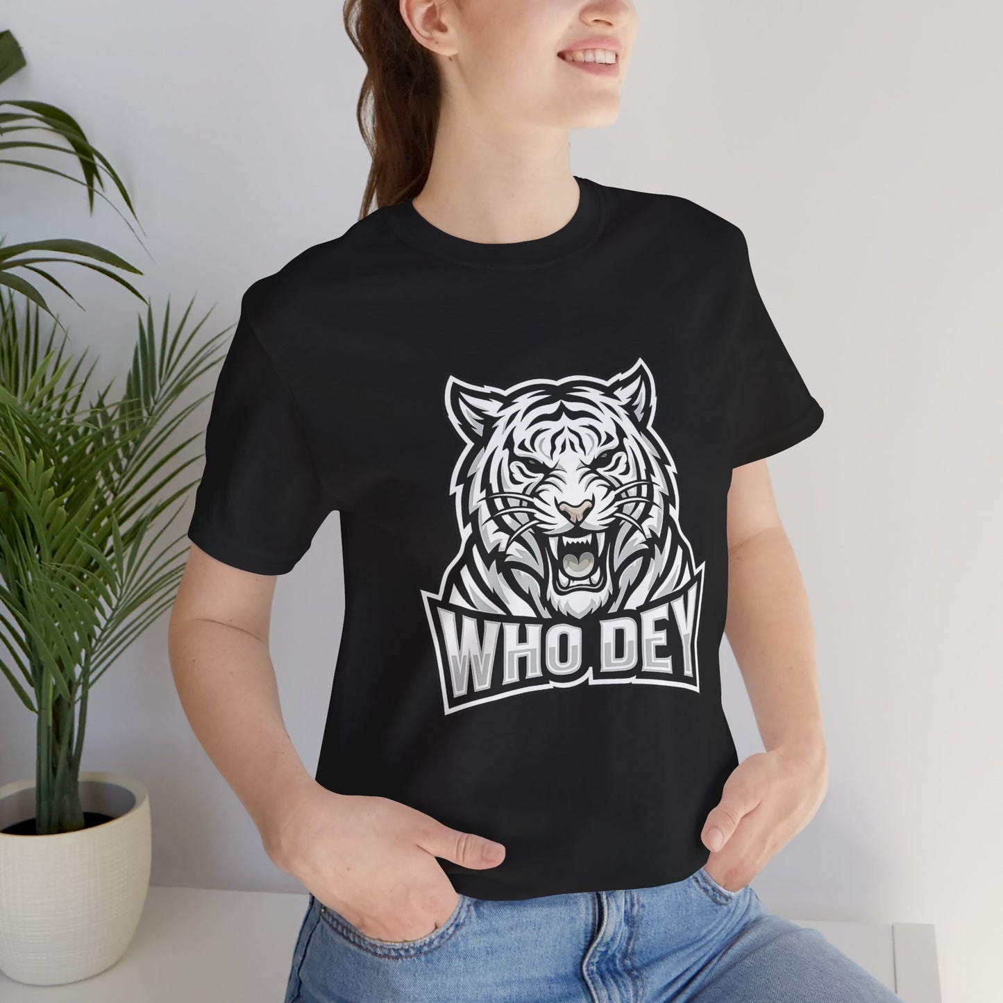 Tiger 'Who Dey' Graphic Tee — Bold Mascot Shirt for Fans