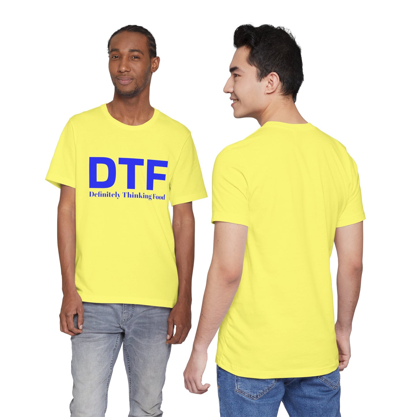 DTF 'Definitely Thinking Food' Tee — Funny Foodie Graphic T-Shirt