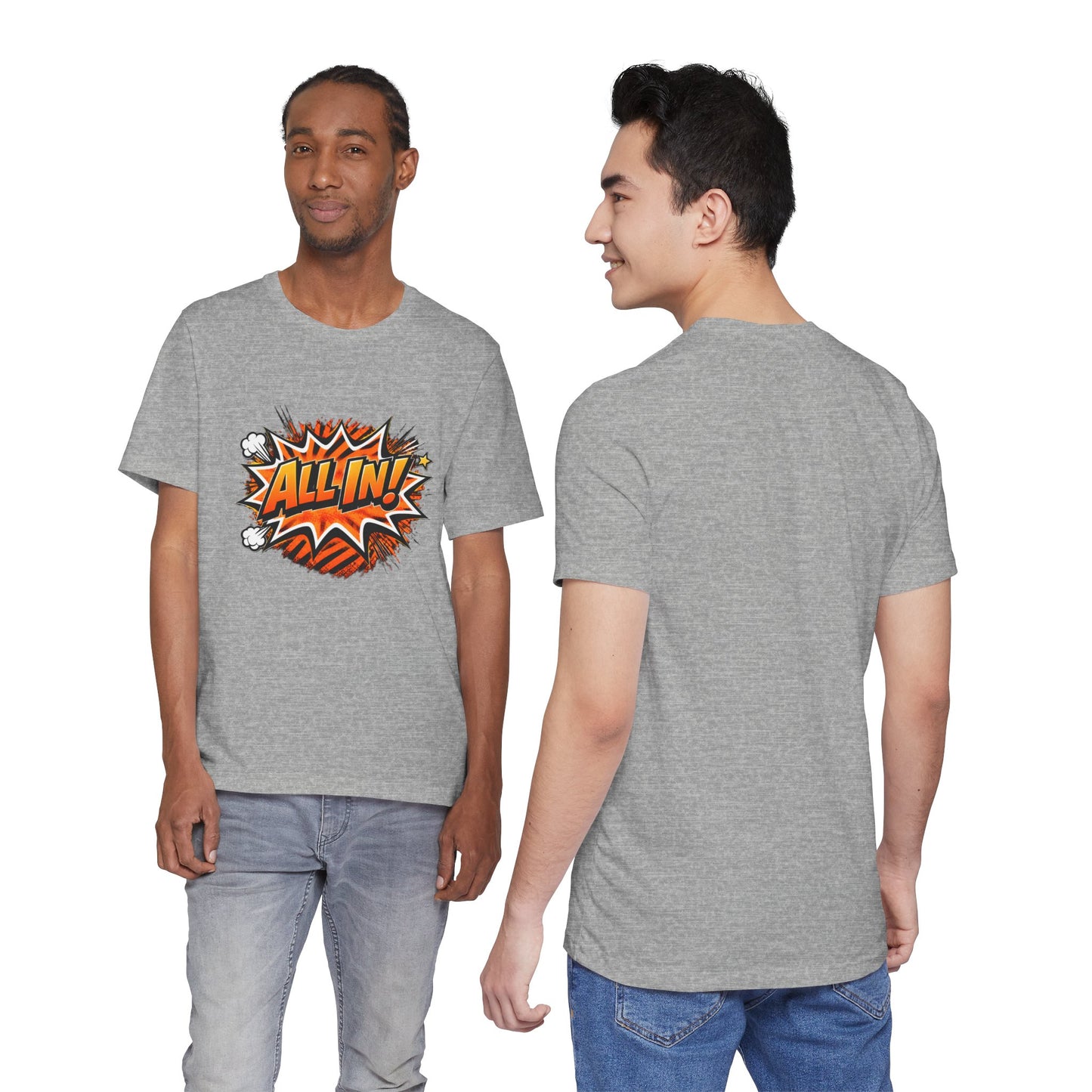 All In! Graphic Tee — Bold Comic Pop Art Shirt