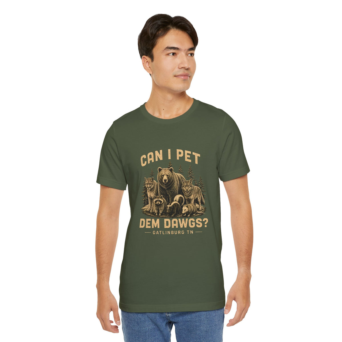 Can I Pet Dem Dawgs? T-Shirt – Gatlinburg Smoky Mountains Tee