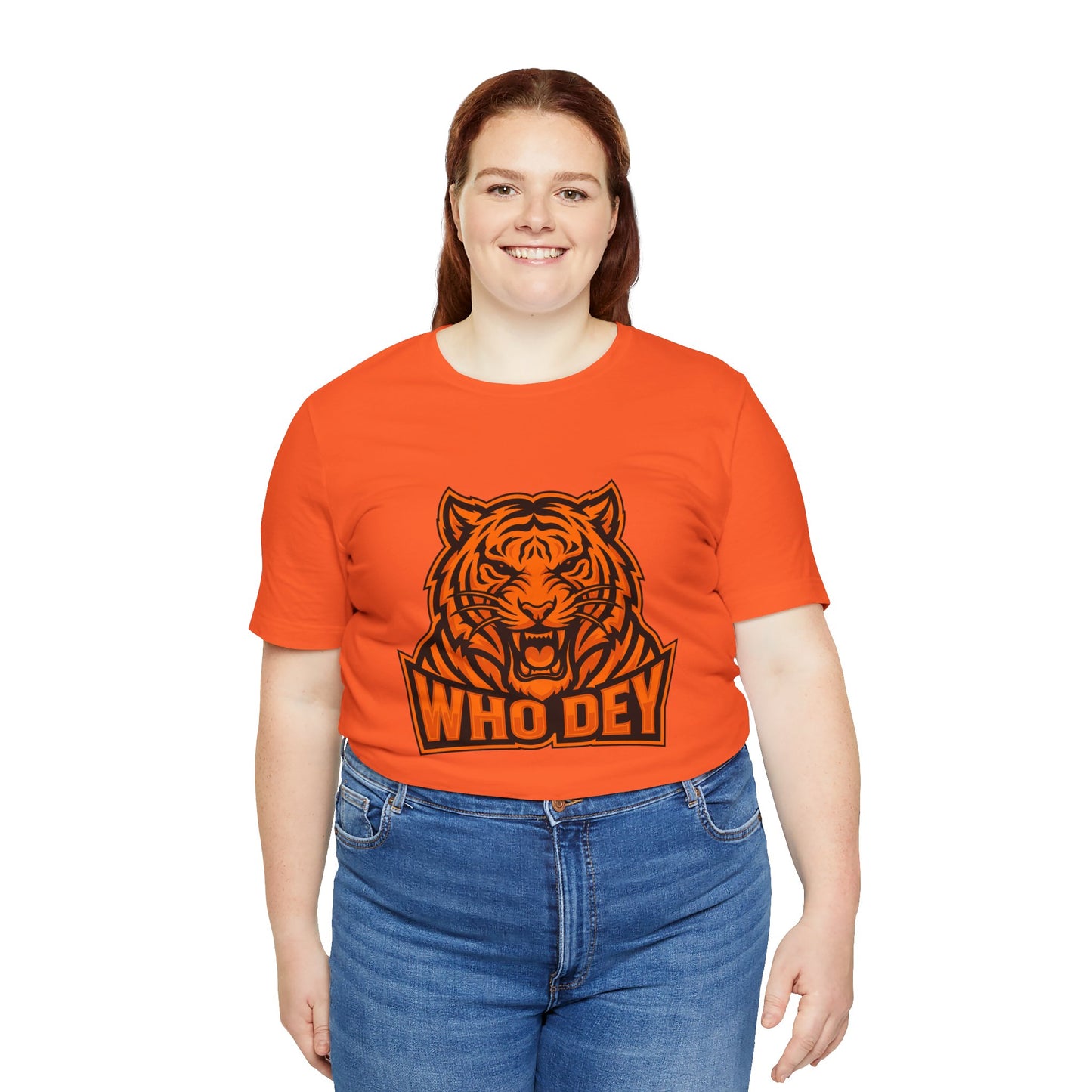 Orange/Black/White Who Dey Tiger Graphic Tee