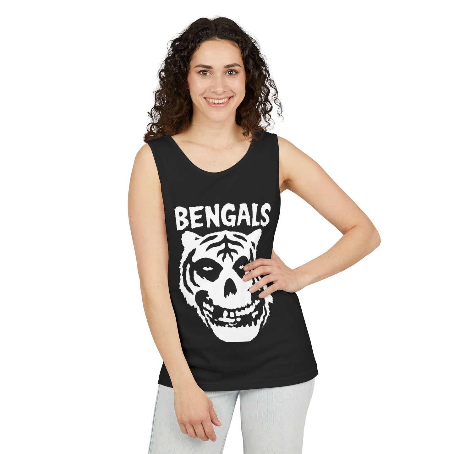 🔥 Bengals Skull Tank Top – Punk Rock Who Dey Muscle Tank 🔥