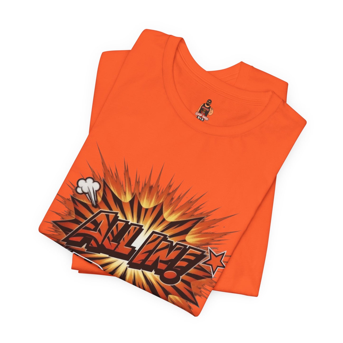 All In! Who Dey! Bengals Fan T-Shirt – All In Comic Burst Tee