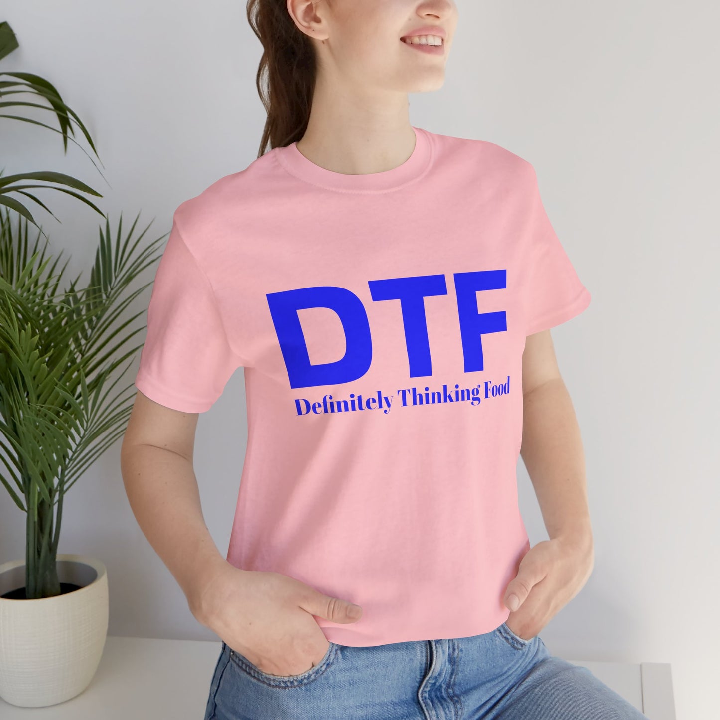 DTF 'Definitely Thinking Food' Tee — Funny Foodie Graphic T-Shirt