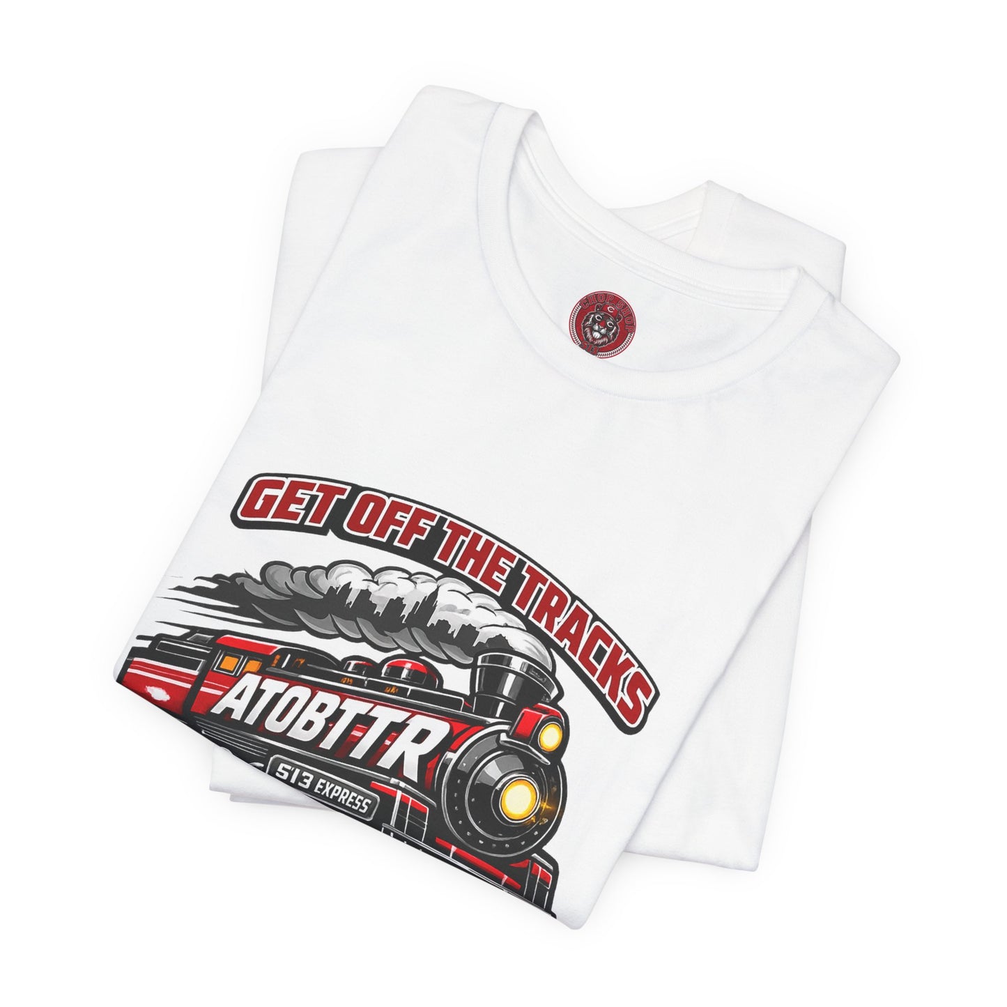 Cincinnati Reds Vintage Train "GET OFF THE TRACKS" Tee — Baseball Fan Shirt