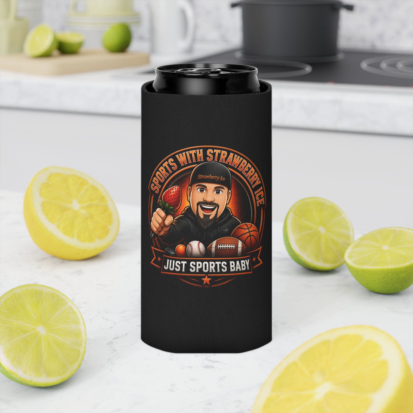 Sports with Strawberry Ice Can Cooler
