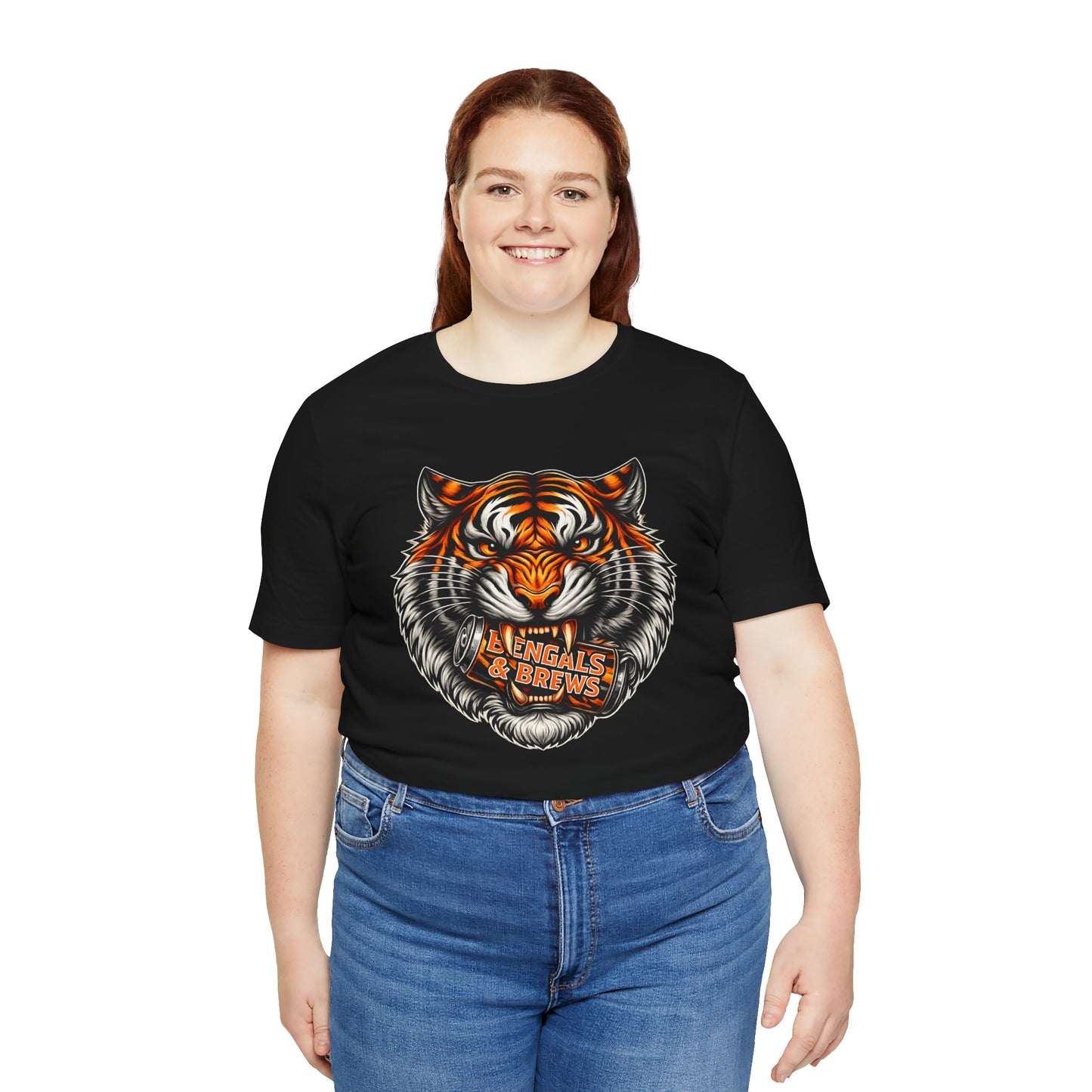 Bengals and Brews Football Tee — Bengals Fans Pride Orange Shirt