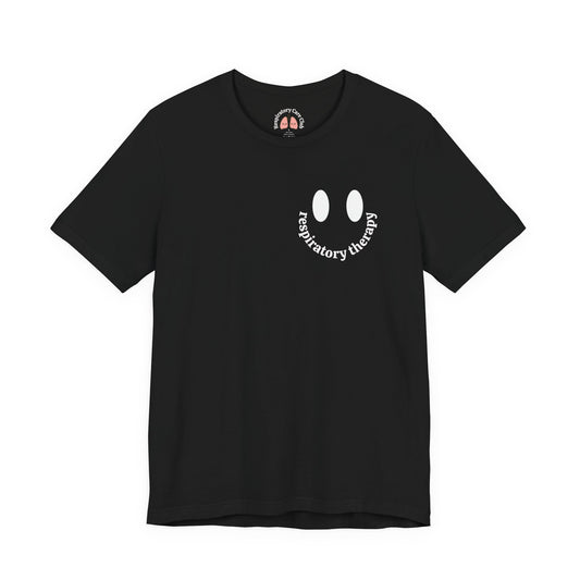 Respiratory Therapy Smiley T‑Shirt — Respiratory Therapist Gift