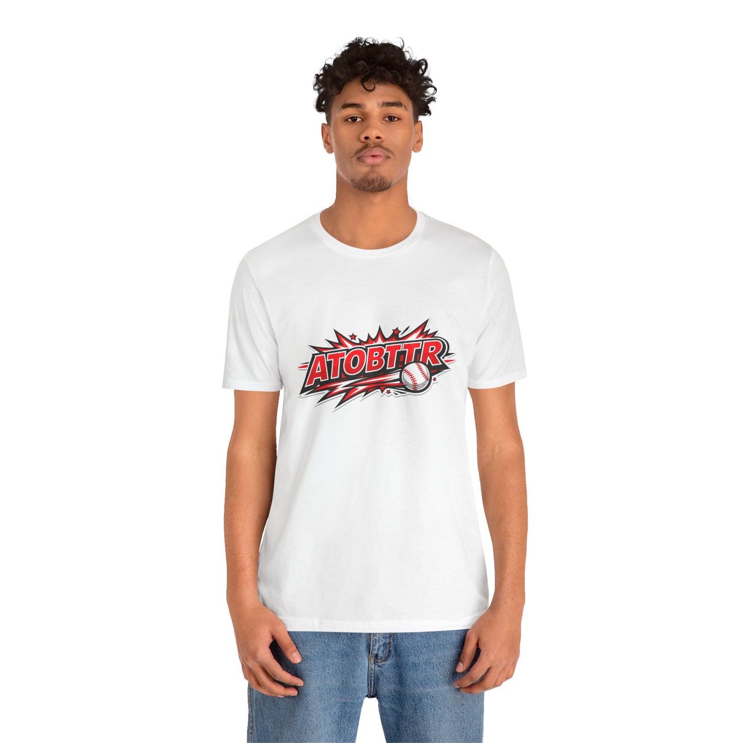 ATOBTTR Baseball Graphic Tee – Retro Explosive Sports Shirt