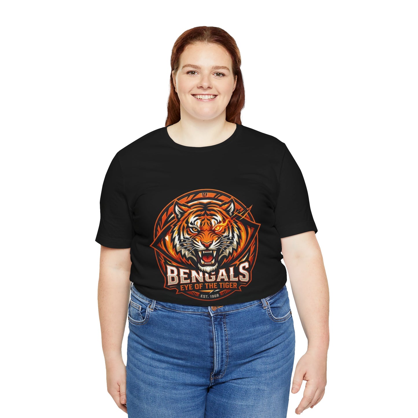 Bengals 'Eye of the Tiger' Graphic Tee – Bold Orange Fan Shirt